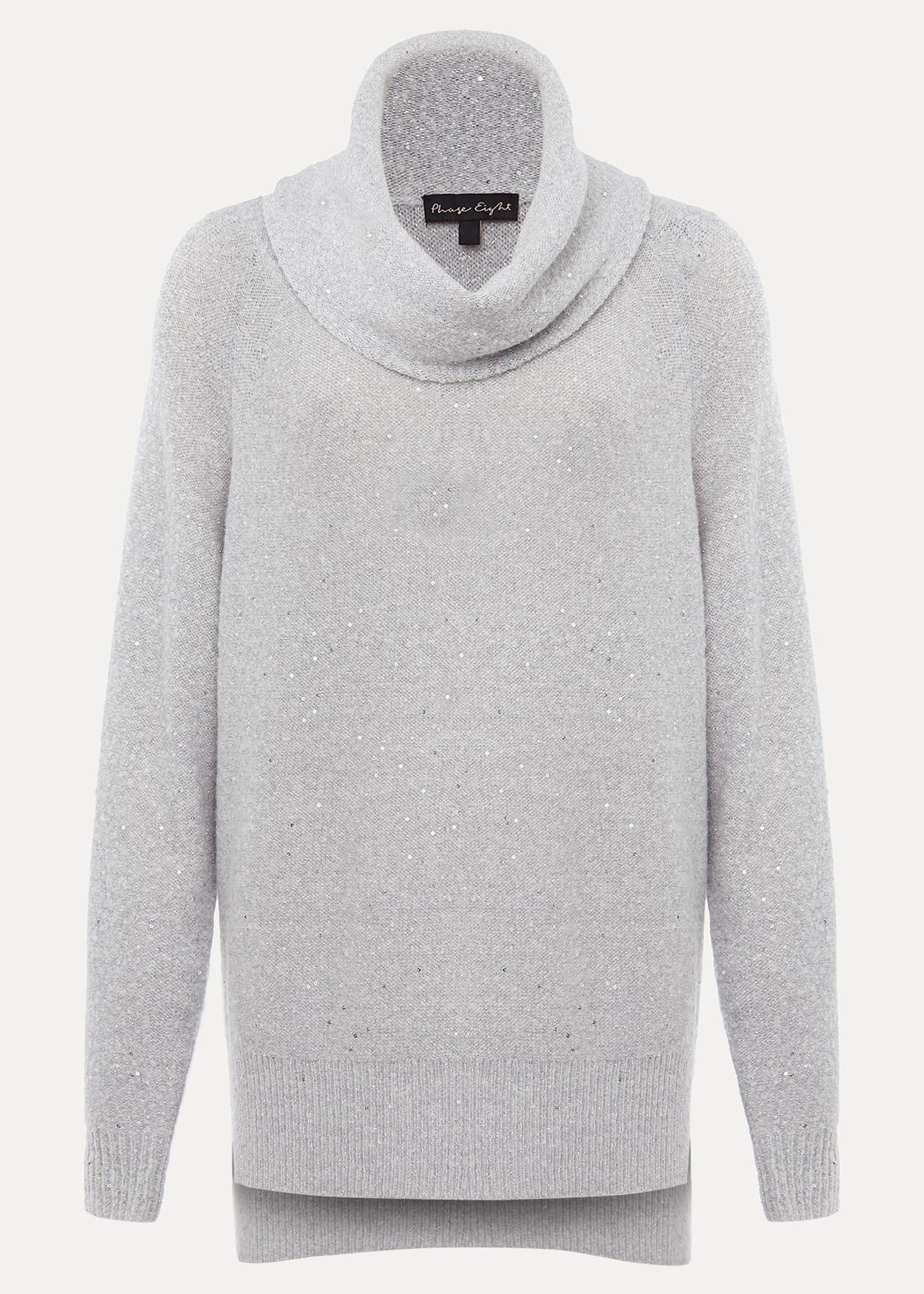 Bronte Cowl Neck Sequin Jumper