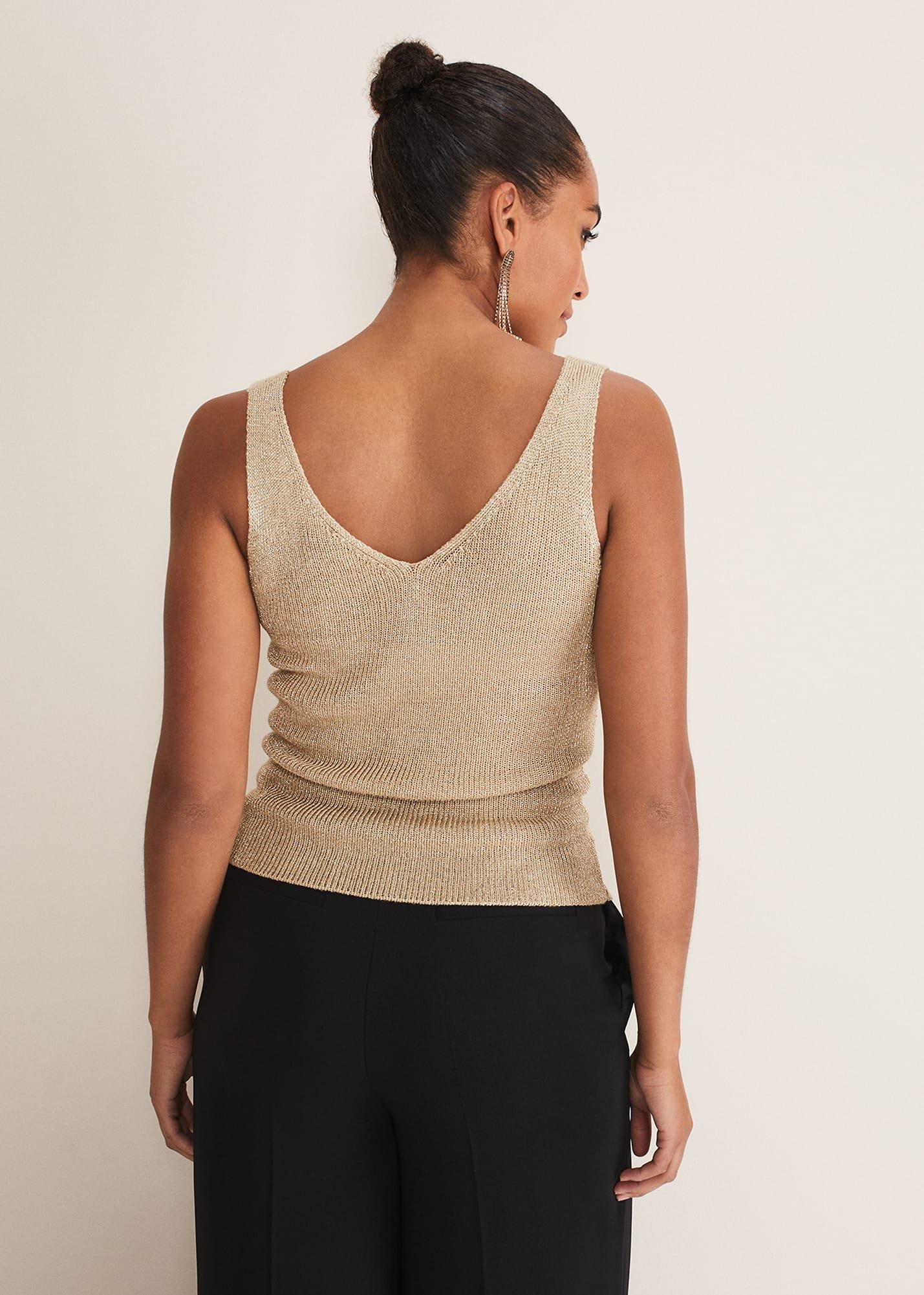 Cassia Metallic Knitted Vest