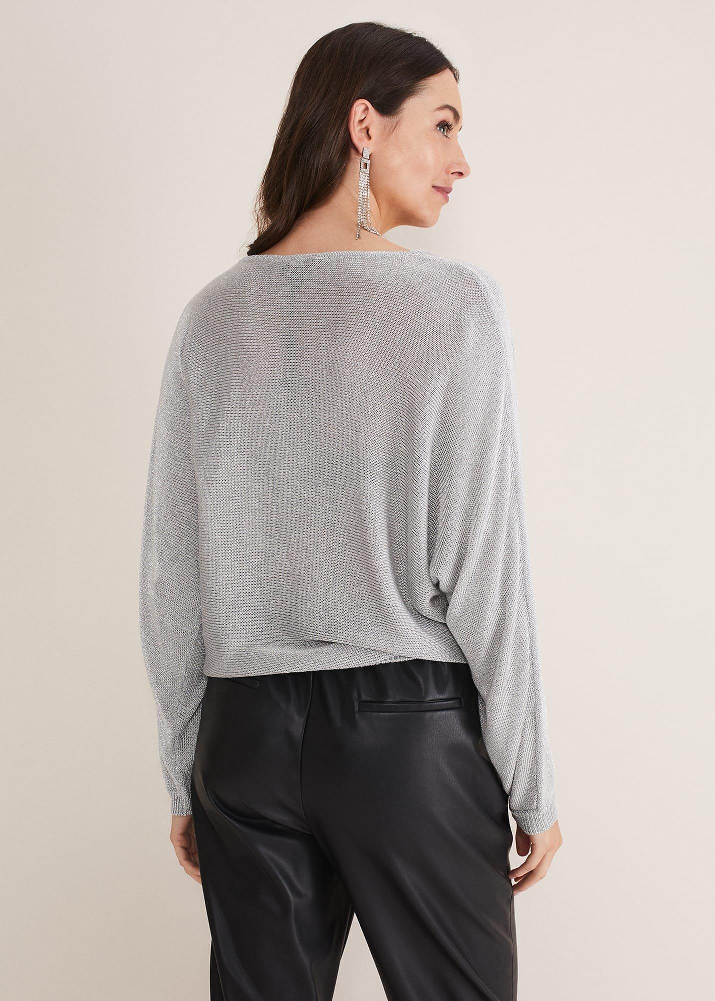 Malti Metallic Cowl Neck Knit