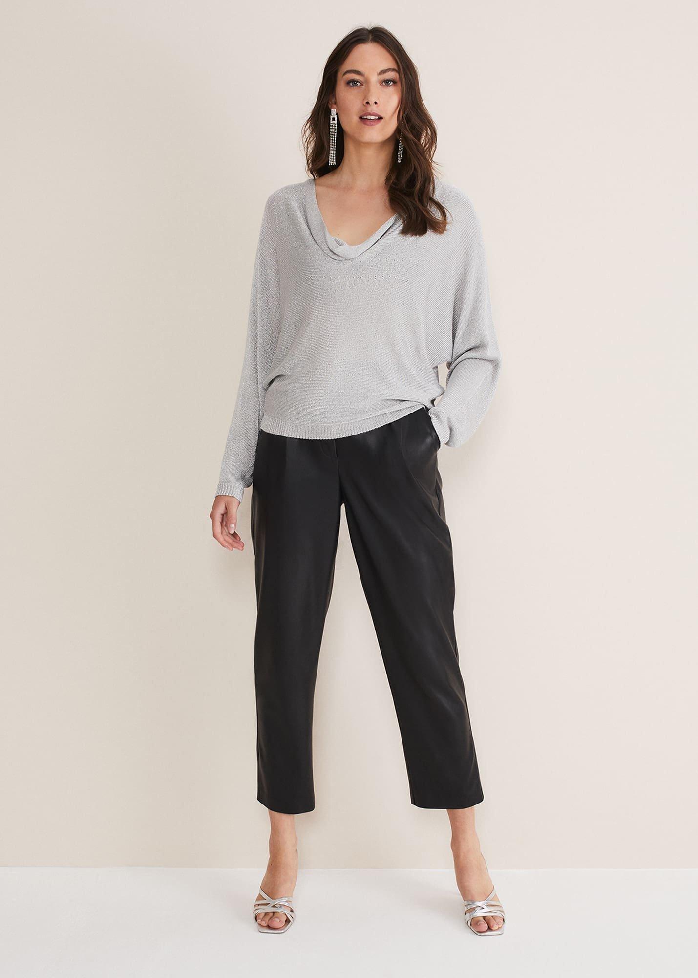 Malti Metallic Cowl Neck Knit