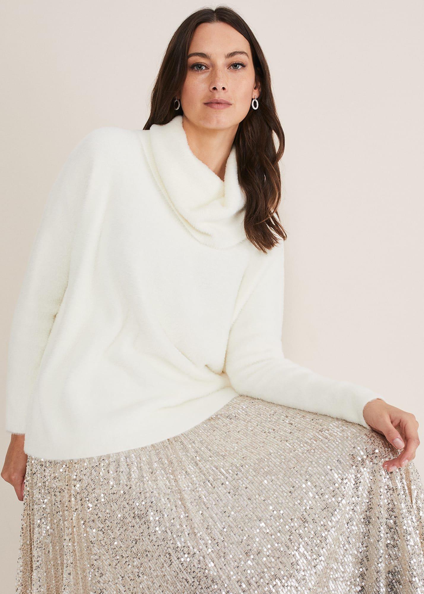 Natalia Fluffy Roll Neck Knit