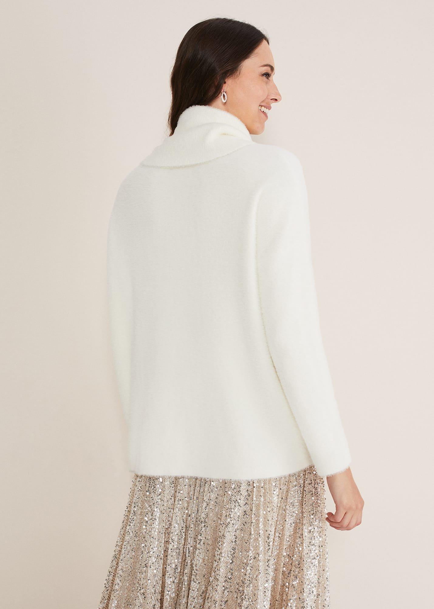 Natalia Fluffy Roll Neck Knit