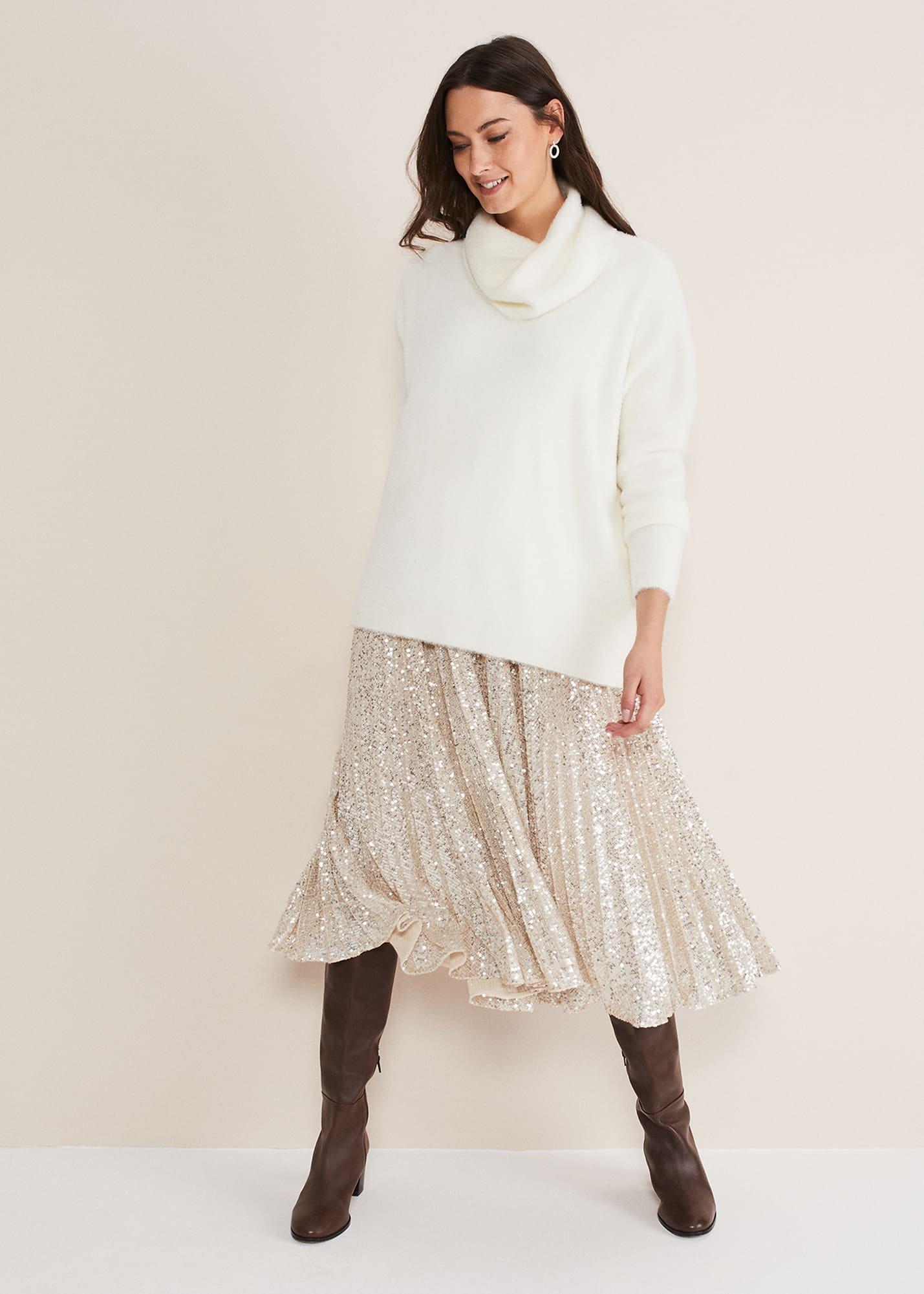 Natalia Fluffy Roll Neck Knit