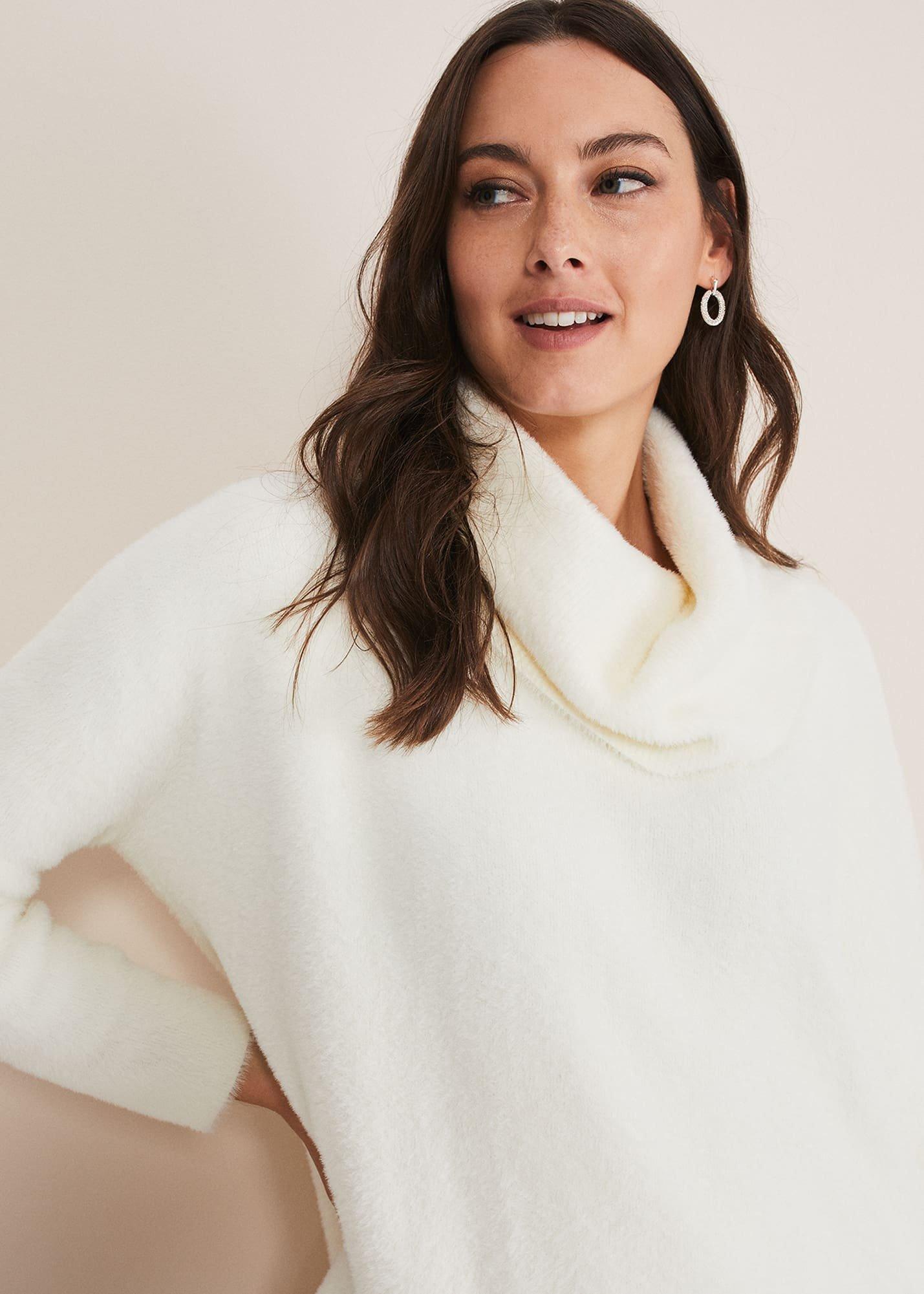 Natalia Fluffy Roll Neck Knit