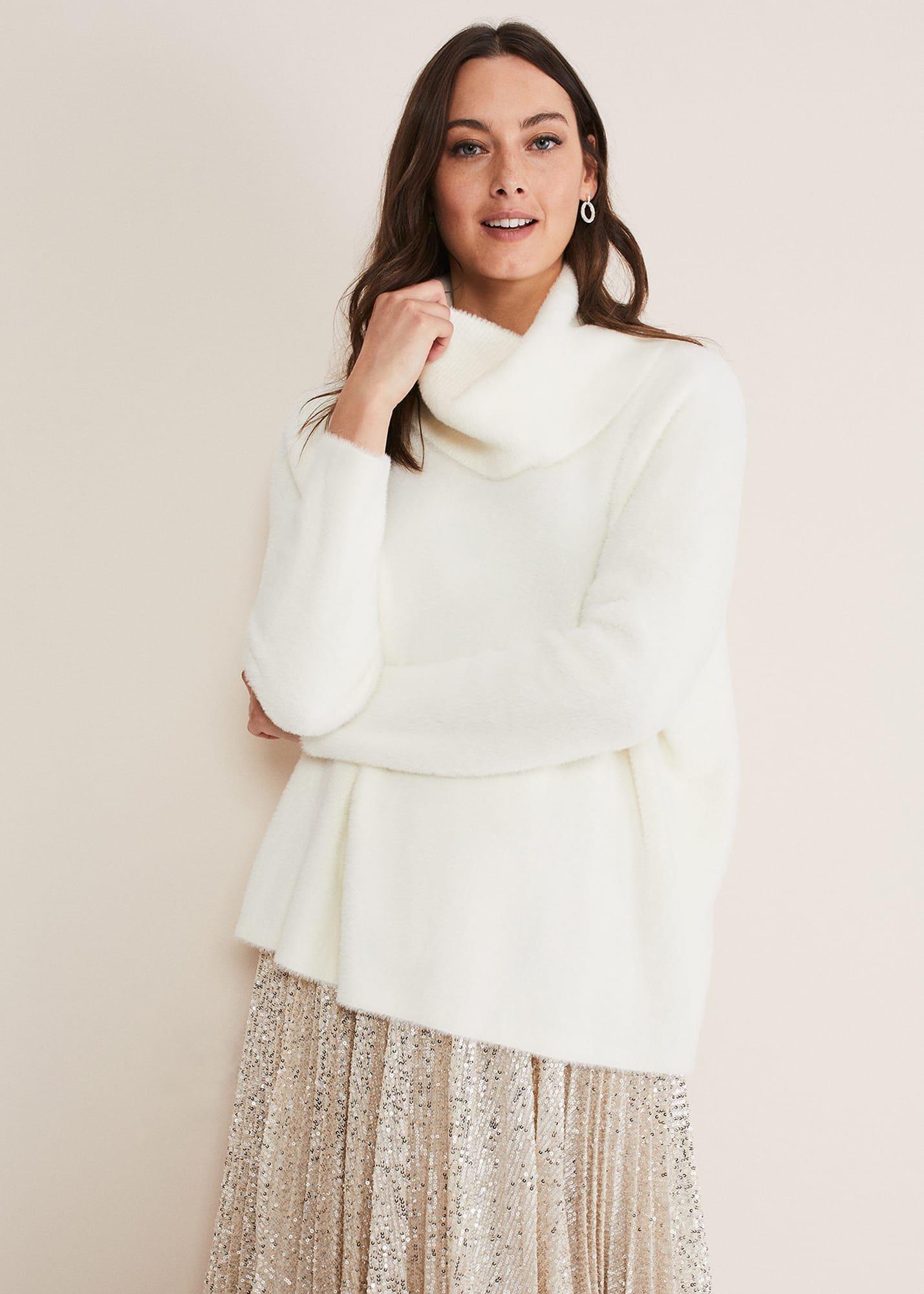 Natalia Fluffy Roll Neck Knit