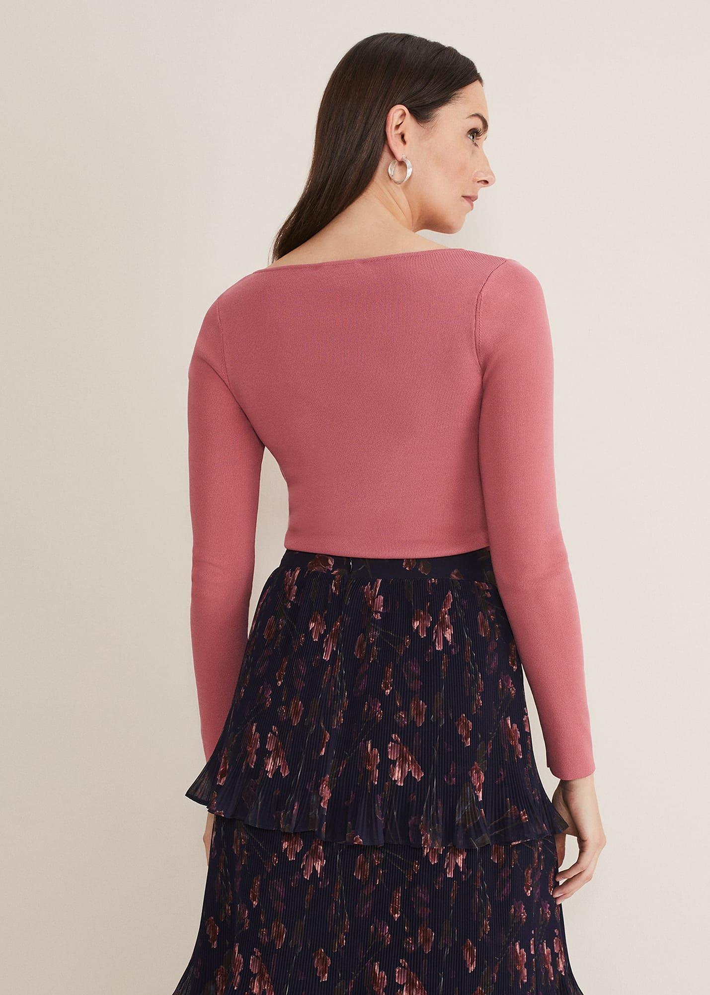 Azura Sweetheart Neck Knit Top
