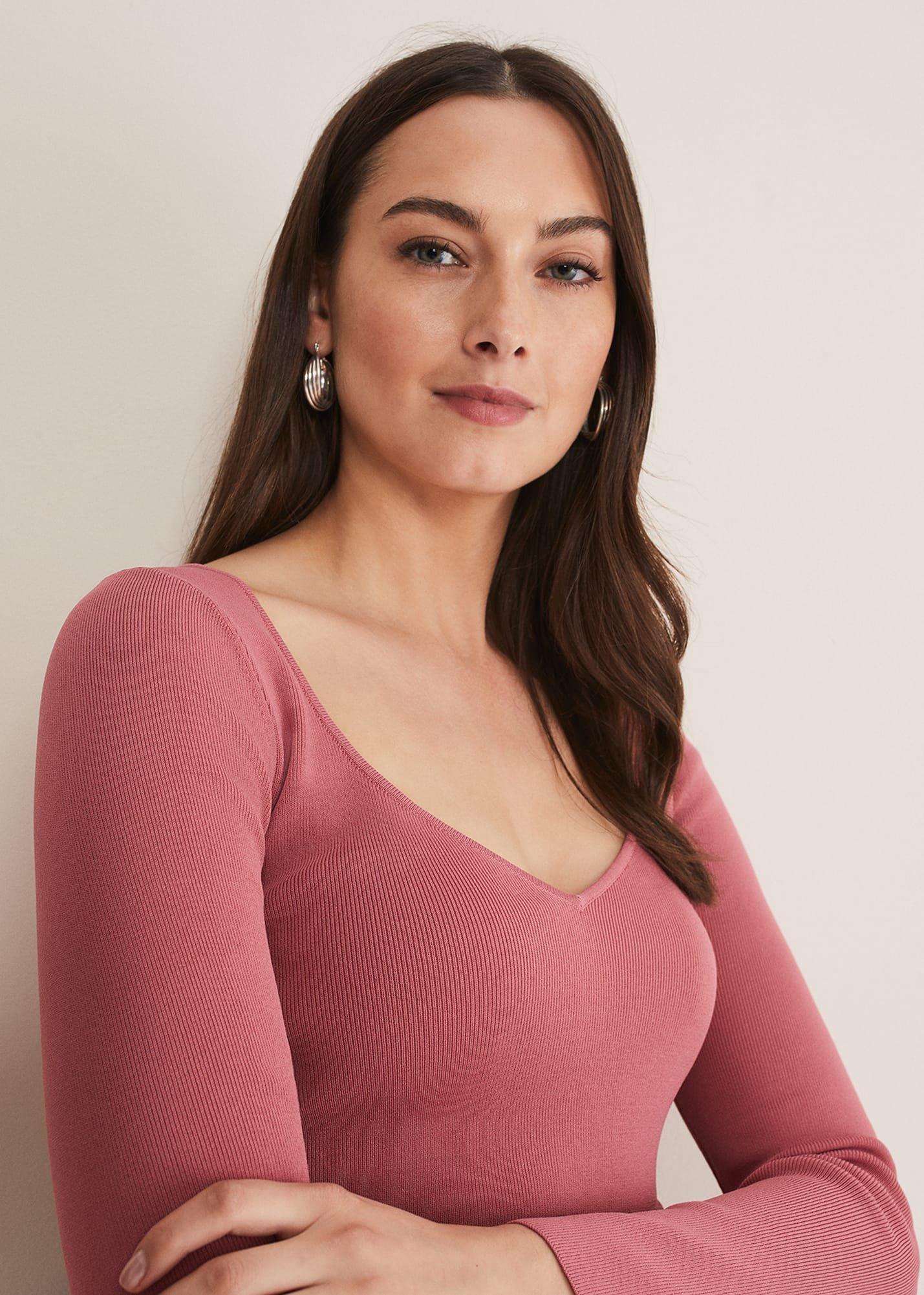 Azura Sweetheart Neck Knit Top