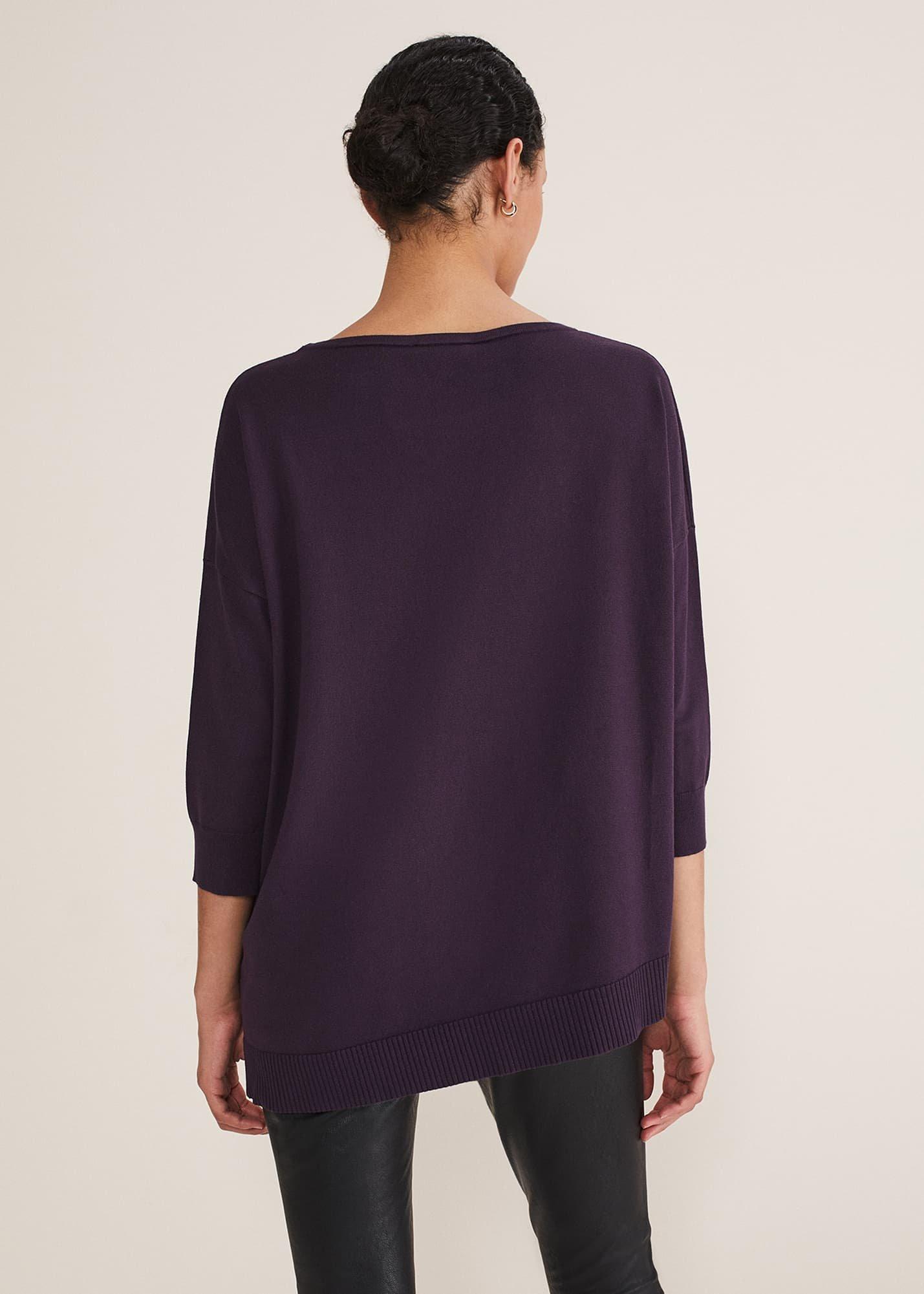 Leoni Asymmetric Button Trim Jumper