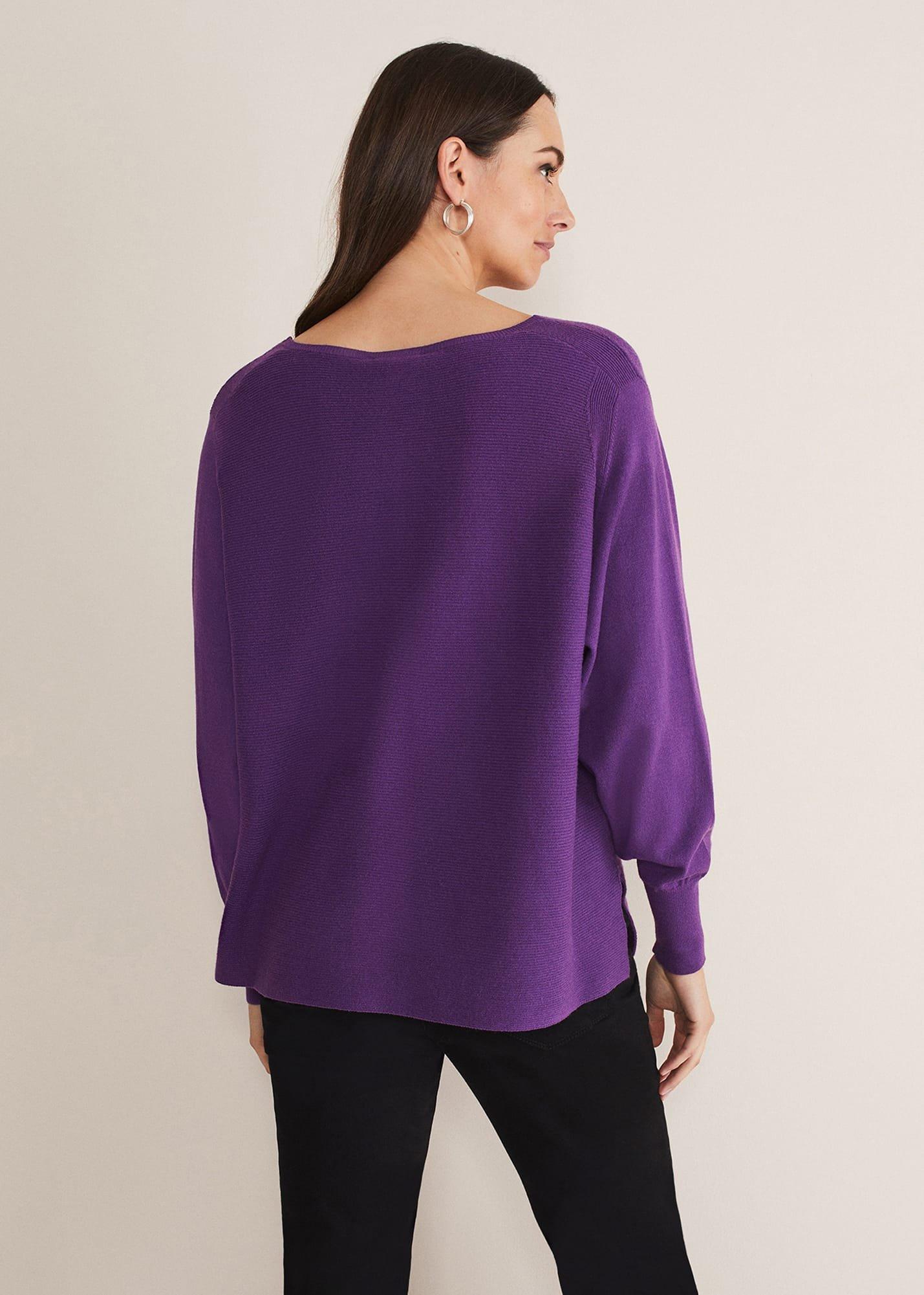 Kirste Textured Fine Knit V-Neck Jumper