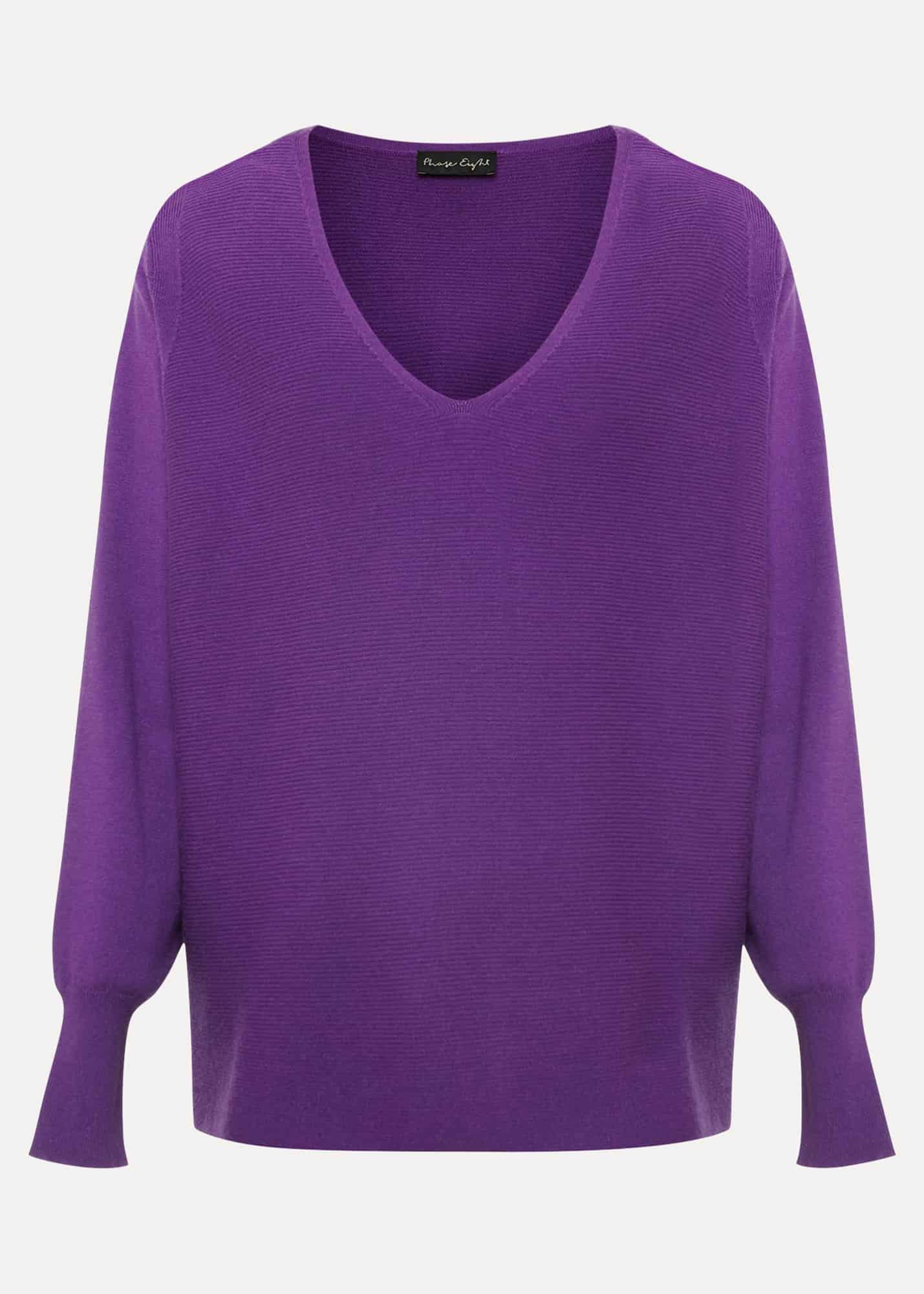 Kirste Textured Fine Knit V-Neck Jumper