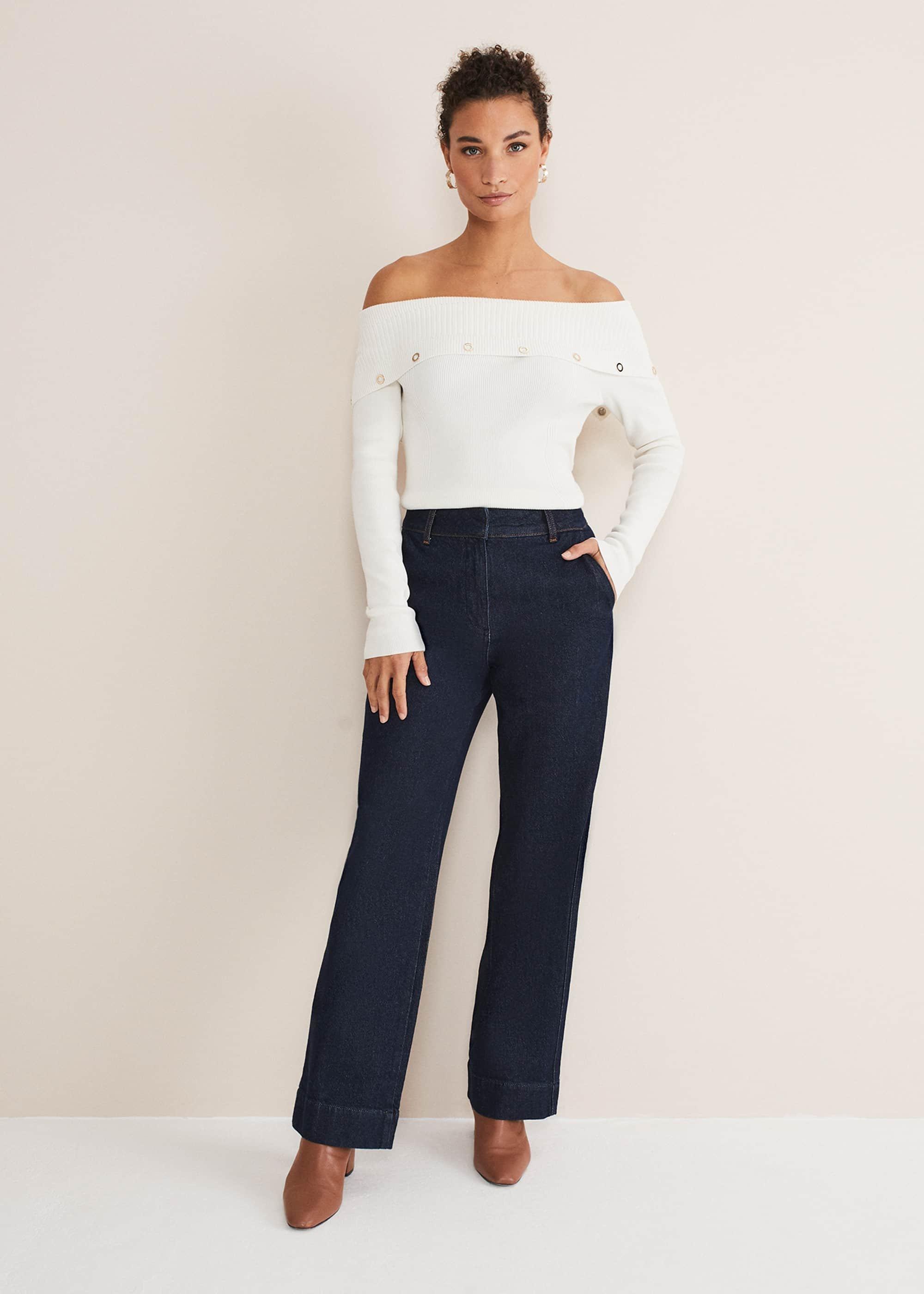 Mirelle Bardot Embellished Knit