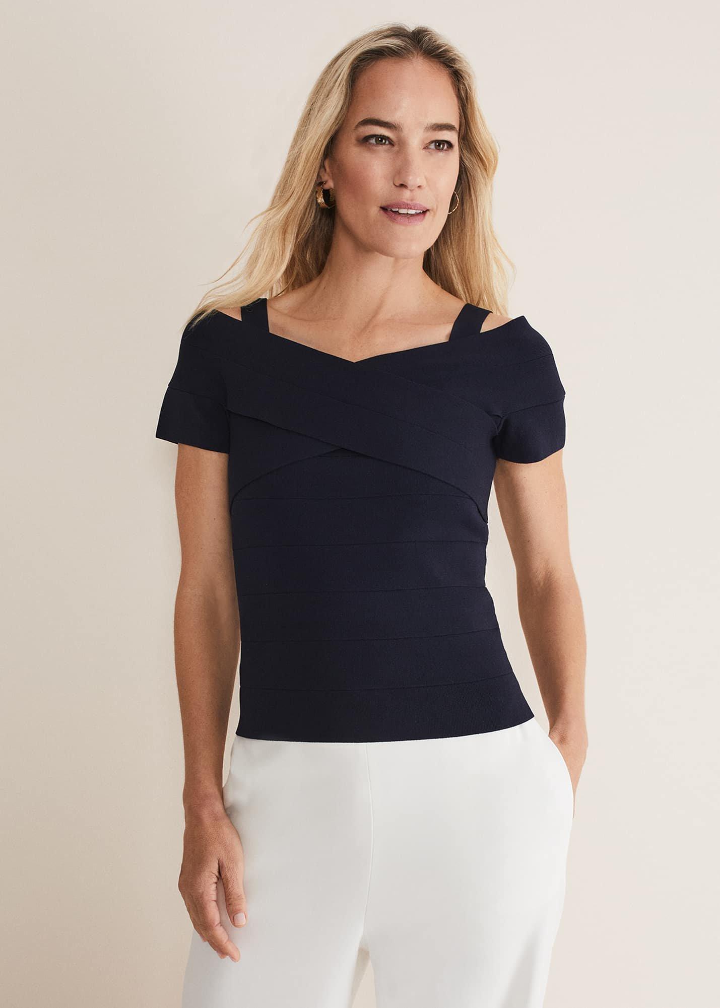 Jasmine Bardot Knitted Bandage Top