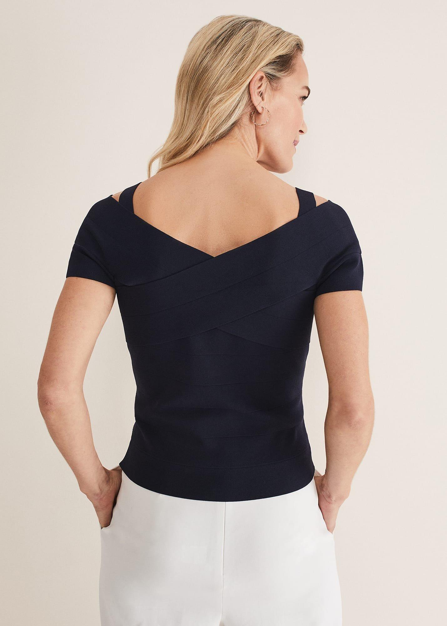 Jasmine Bardot Knitted Bandage Top