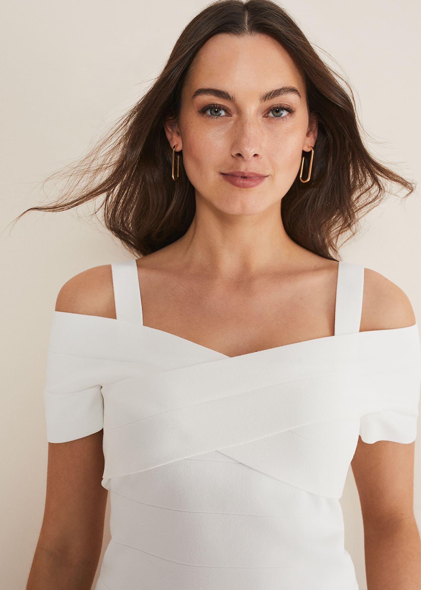 Jasmine Bardot Knitted Bandage Top