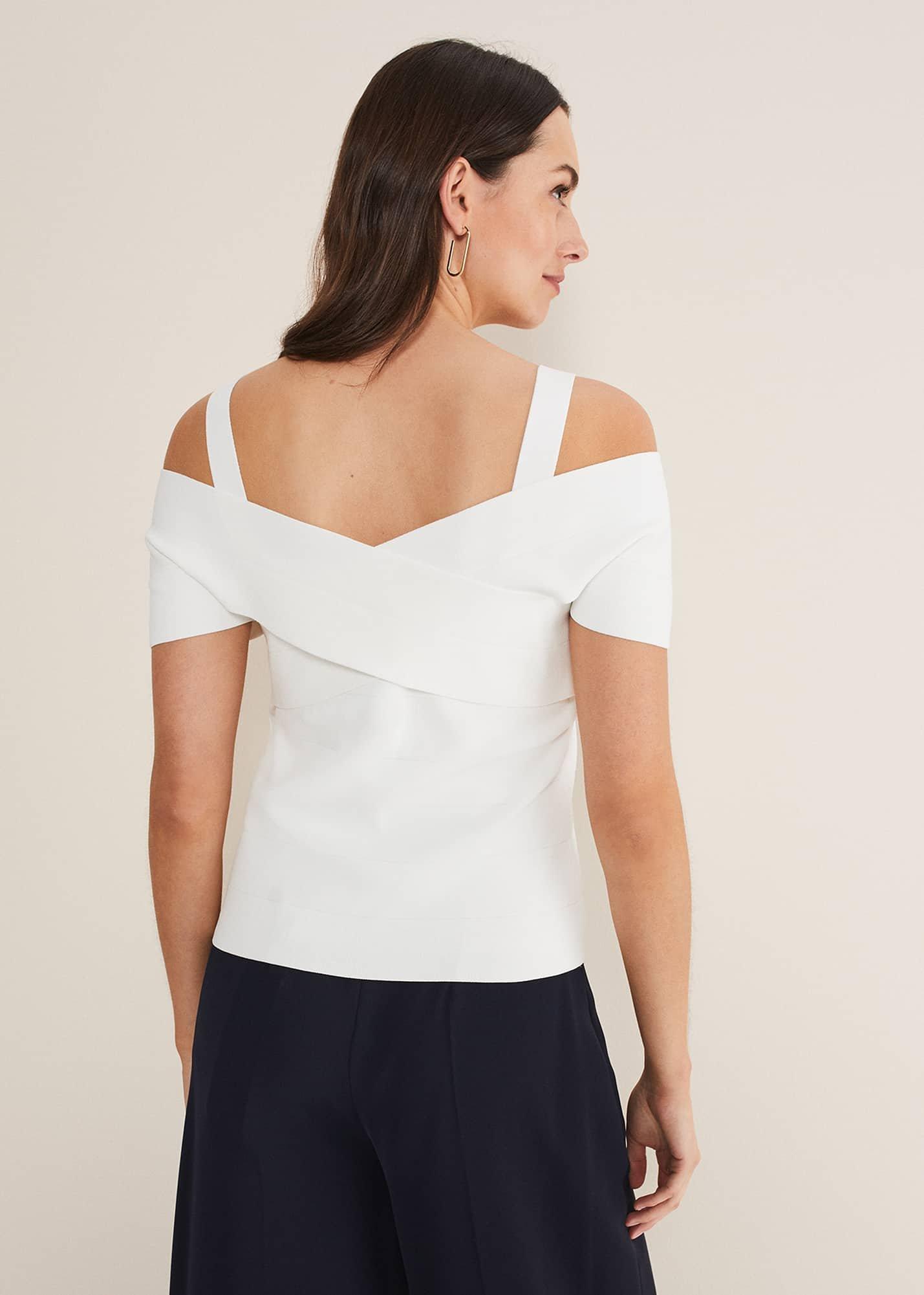 Jasmine Bardot Knitted Bandage Top