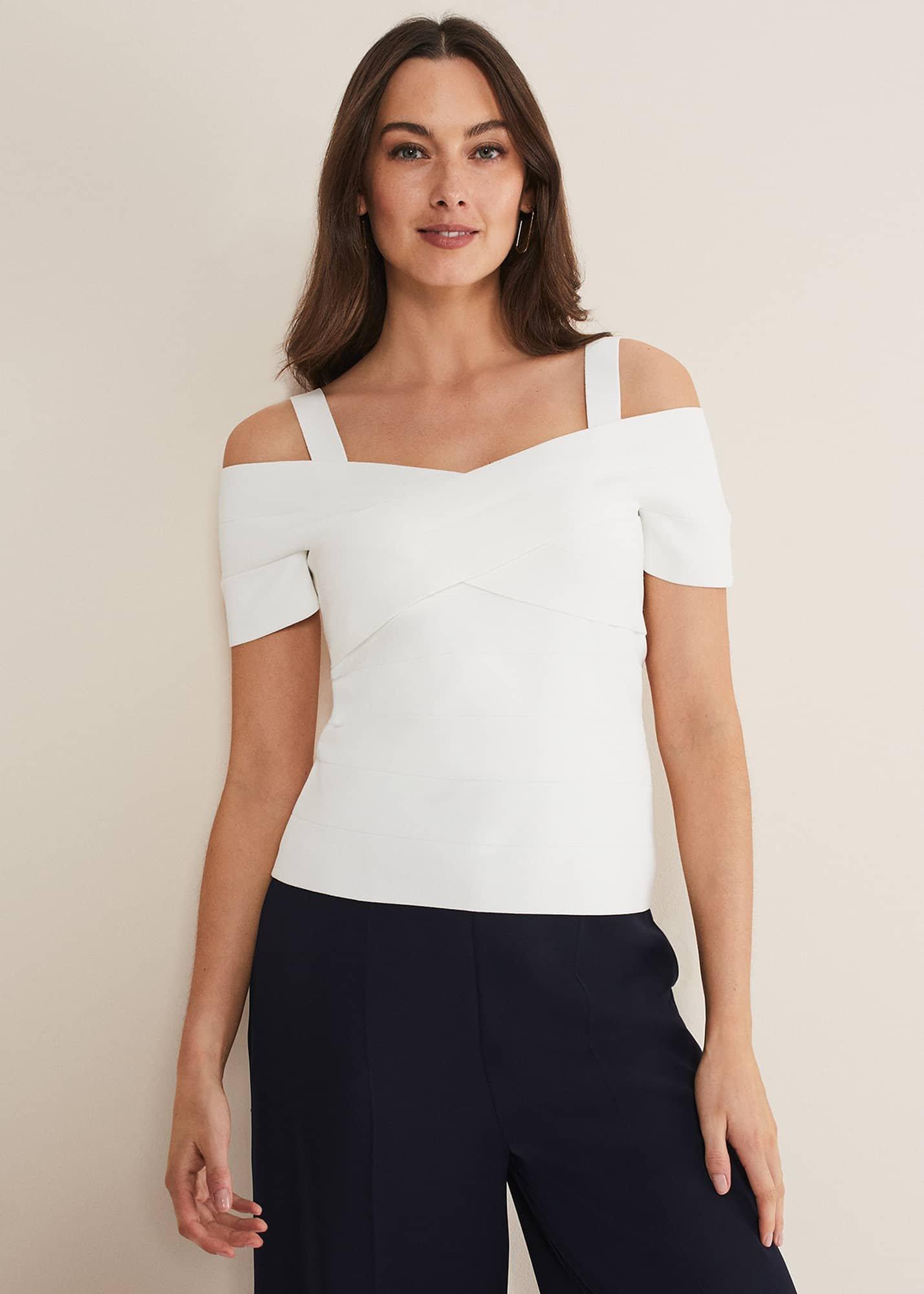 Jasmine Bardot Knitted Bandage Top