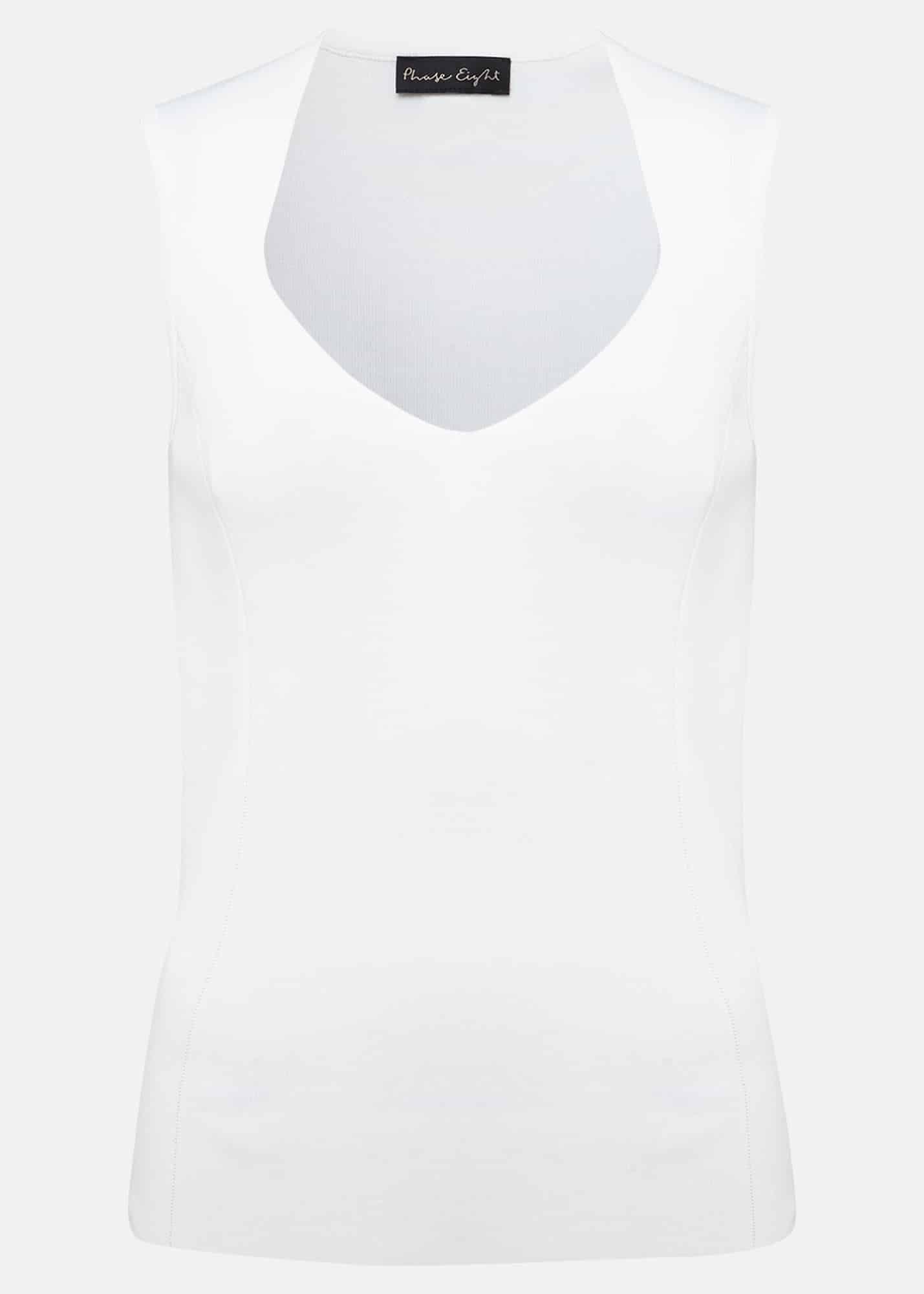 Halina Knitted Sweetheart Neck Top