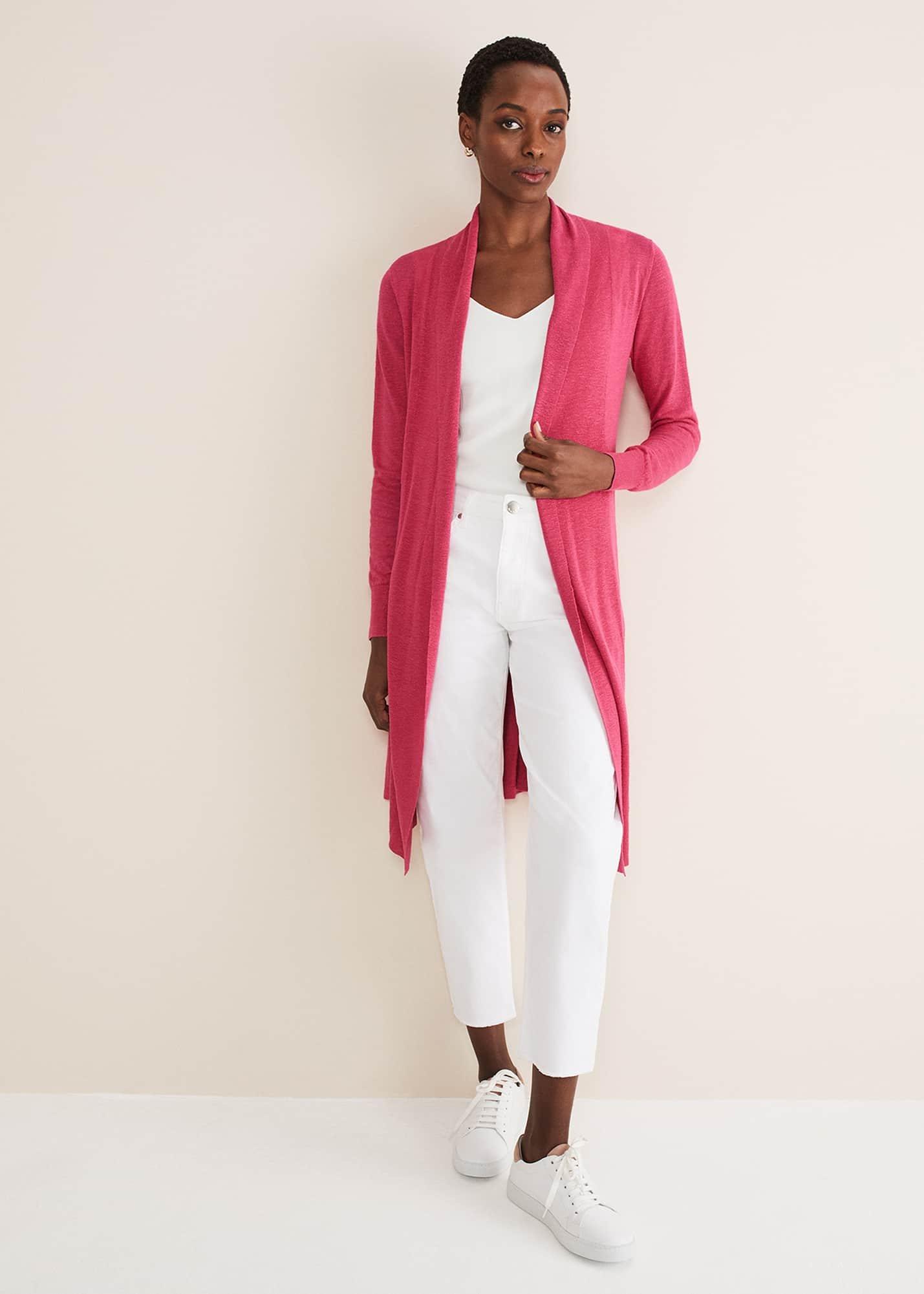 Louise Linen Longline Cardigan