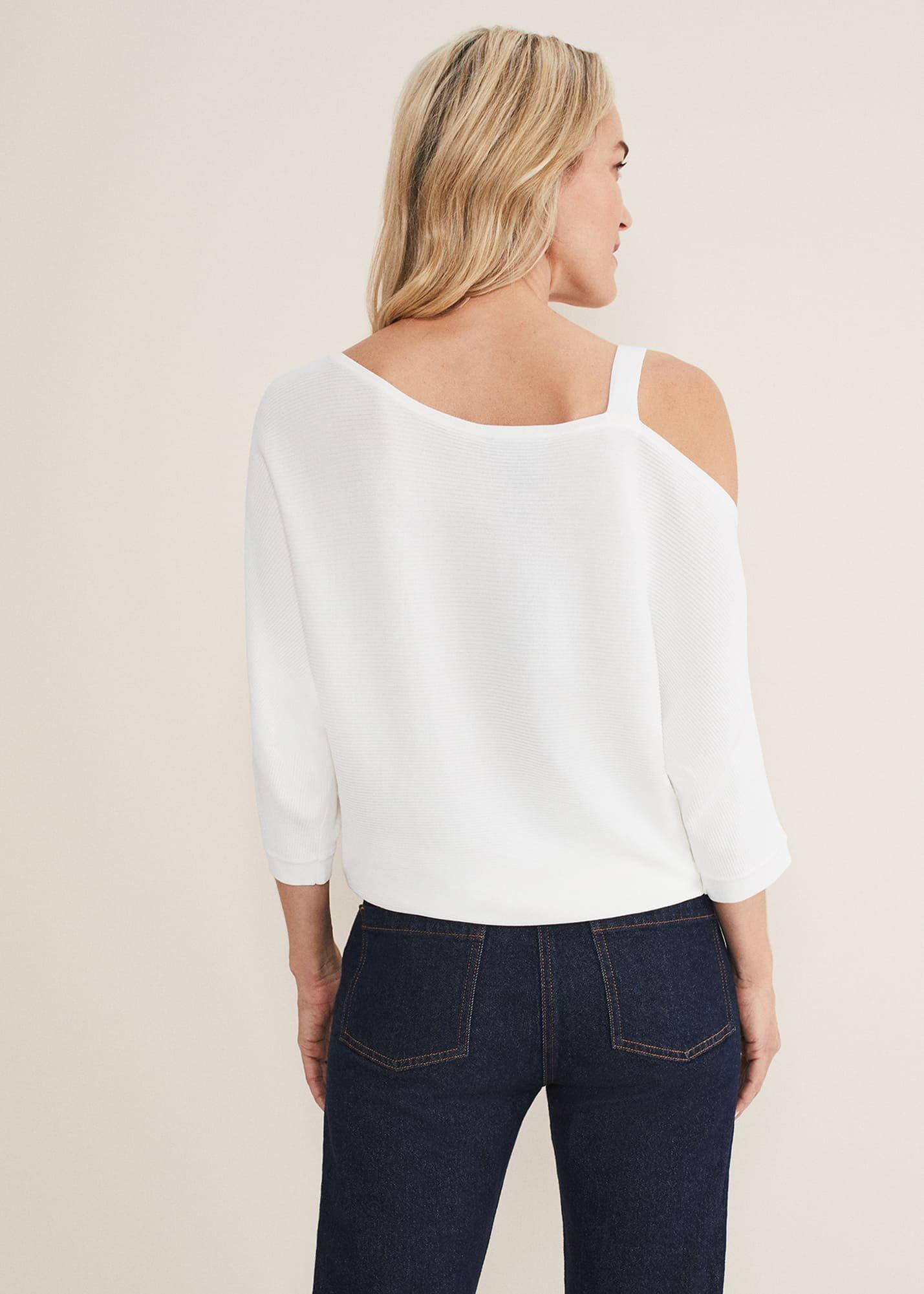Evie One Shouler Ripple Knit