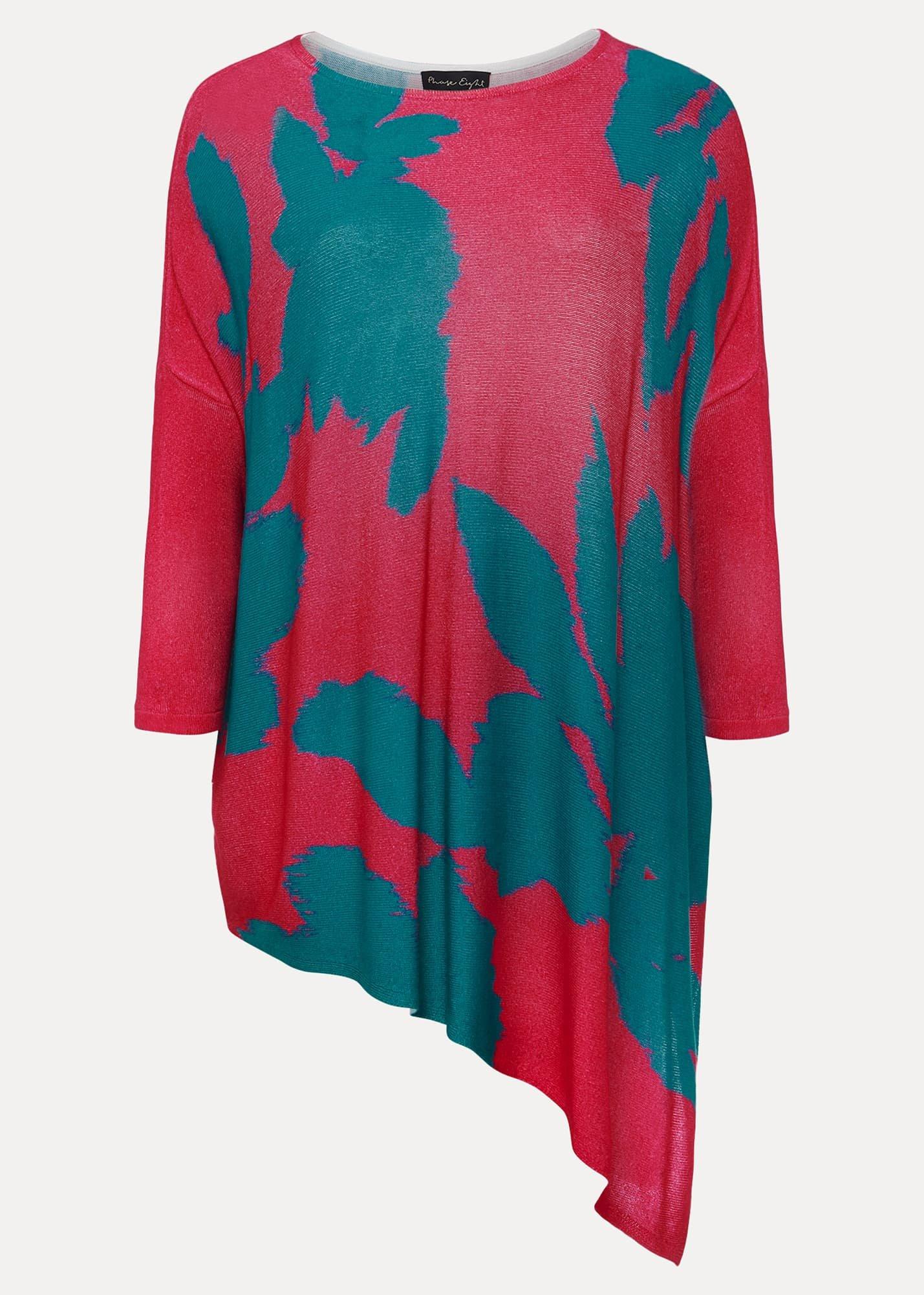Madison Printed Asymmetric Hem Jumper