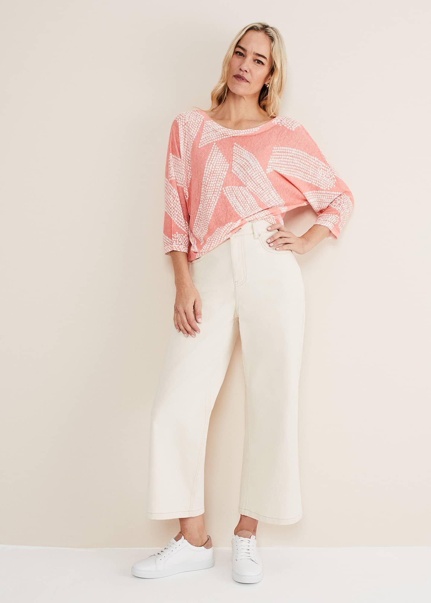 Emma Diagonal Dot Print Knit