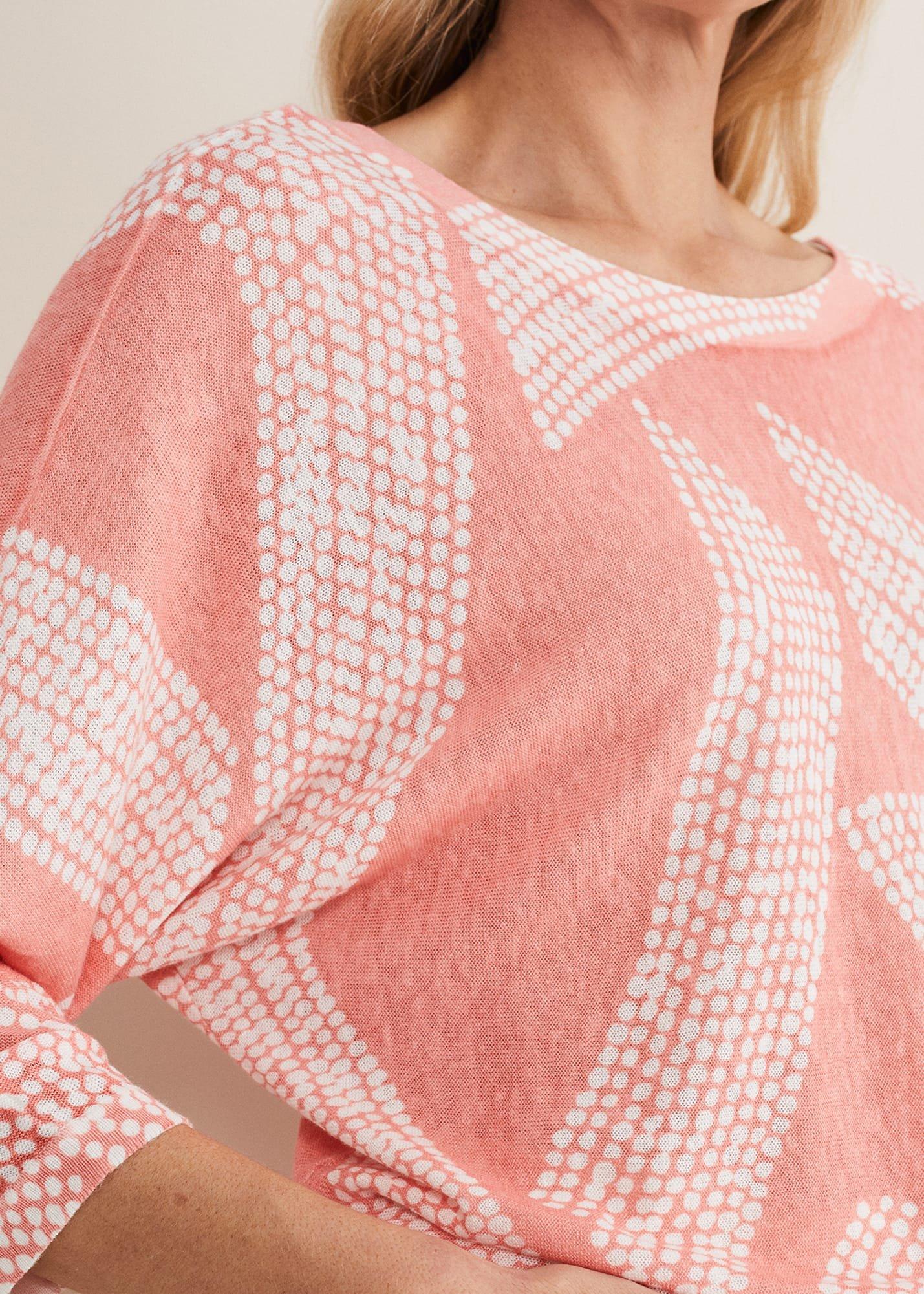 Emma Diagonal Dot Print Knit