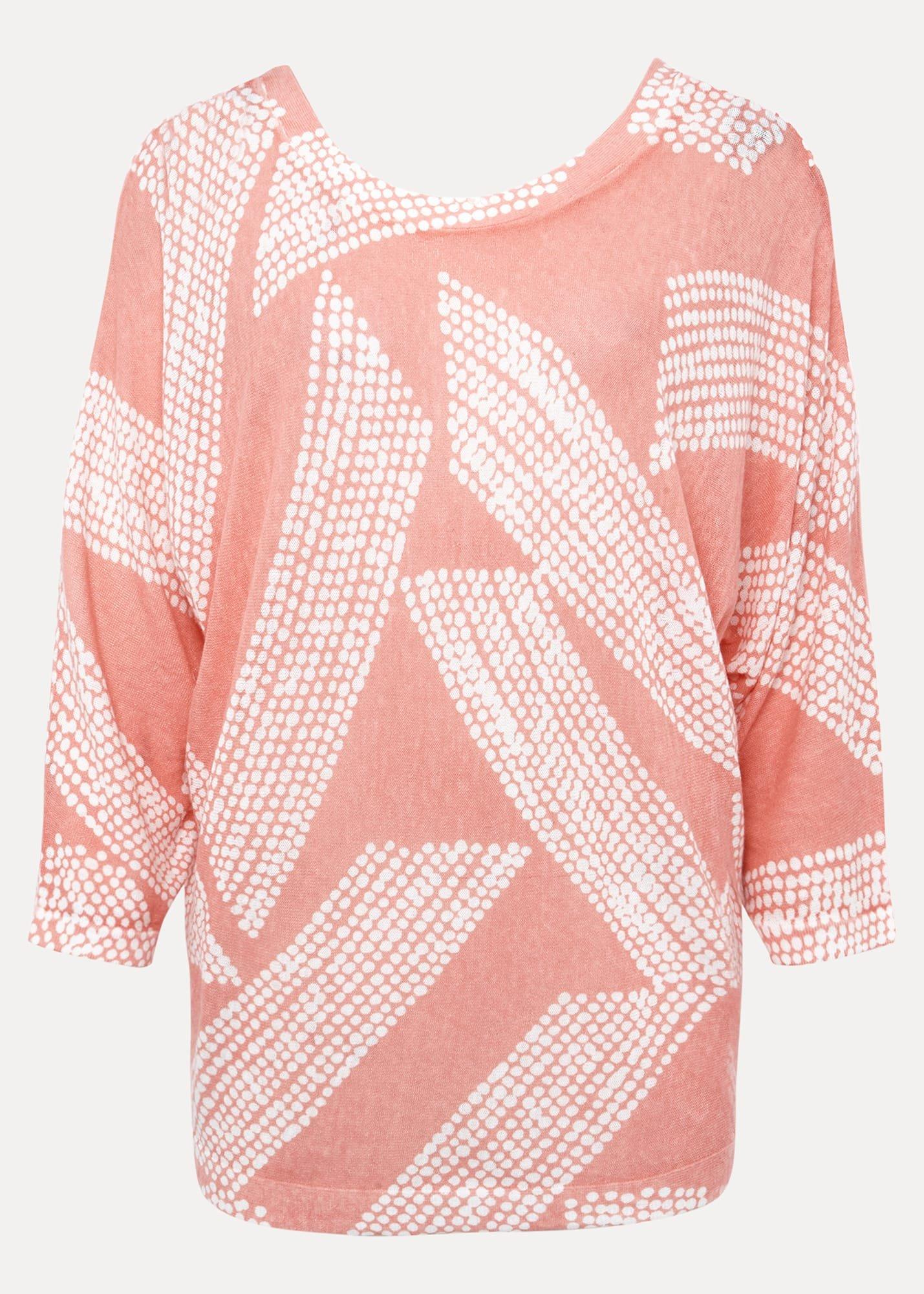 Emma Diagonal Dot Print Knit