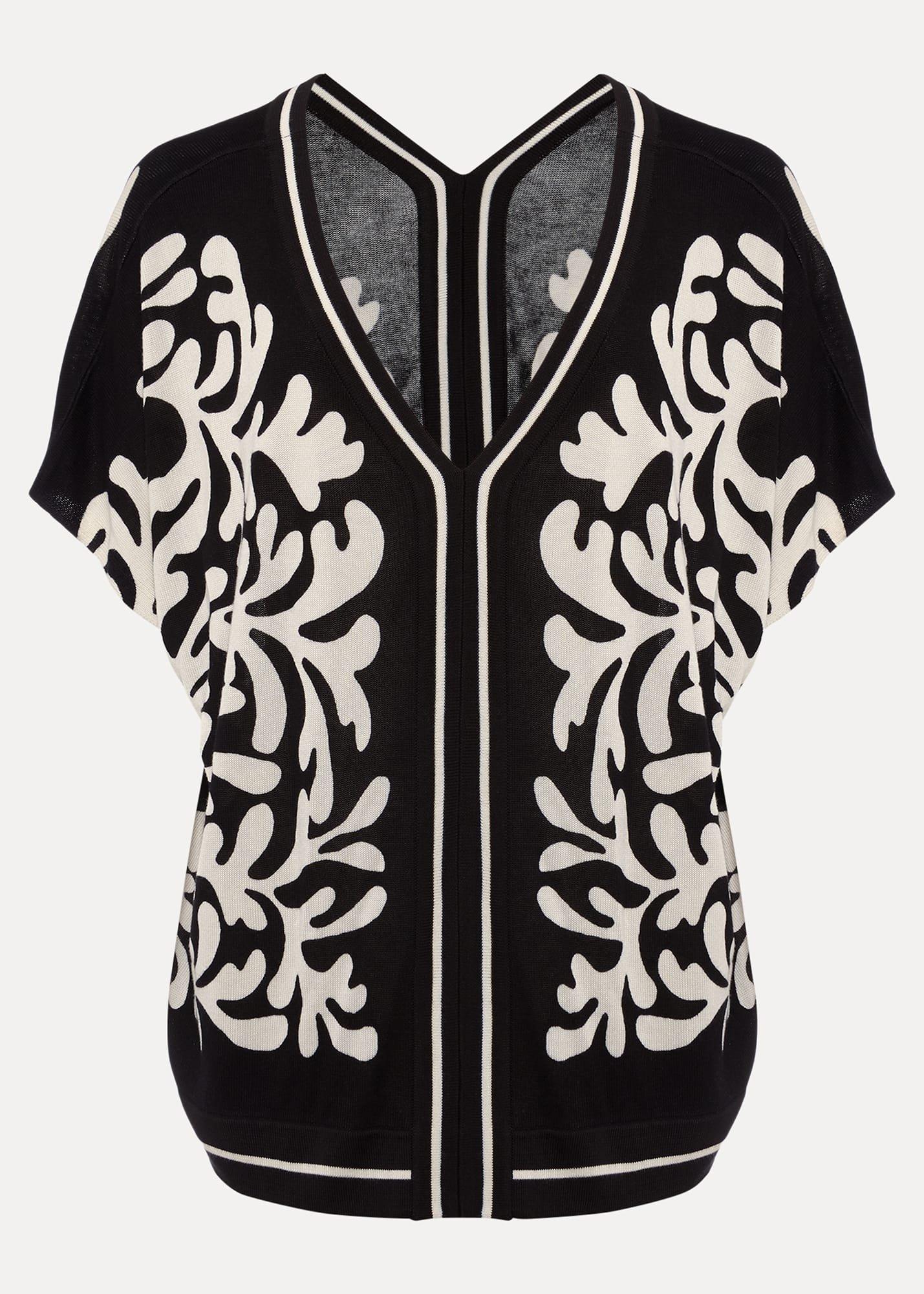 Natalie V Neck Printed Top