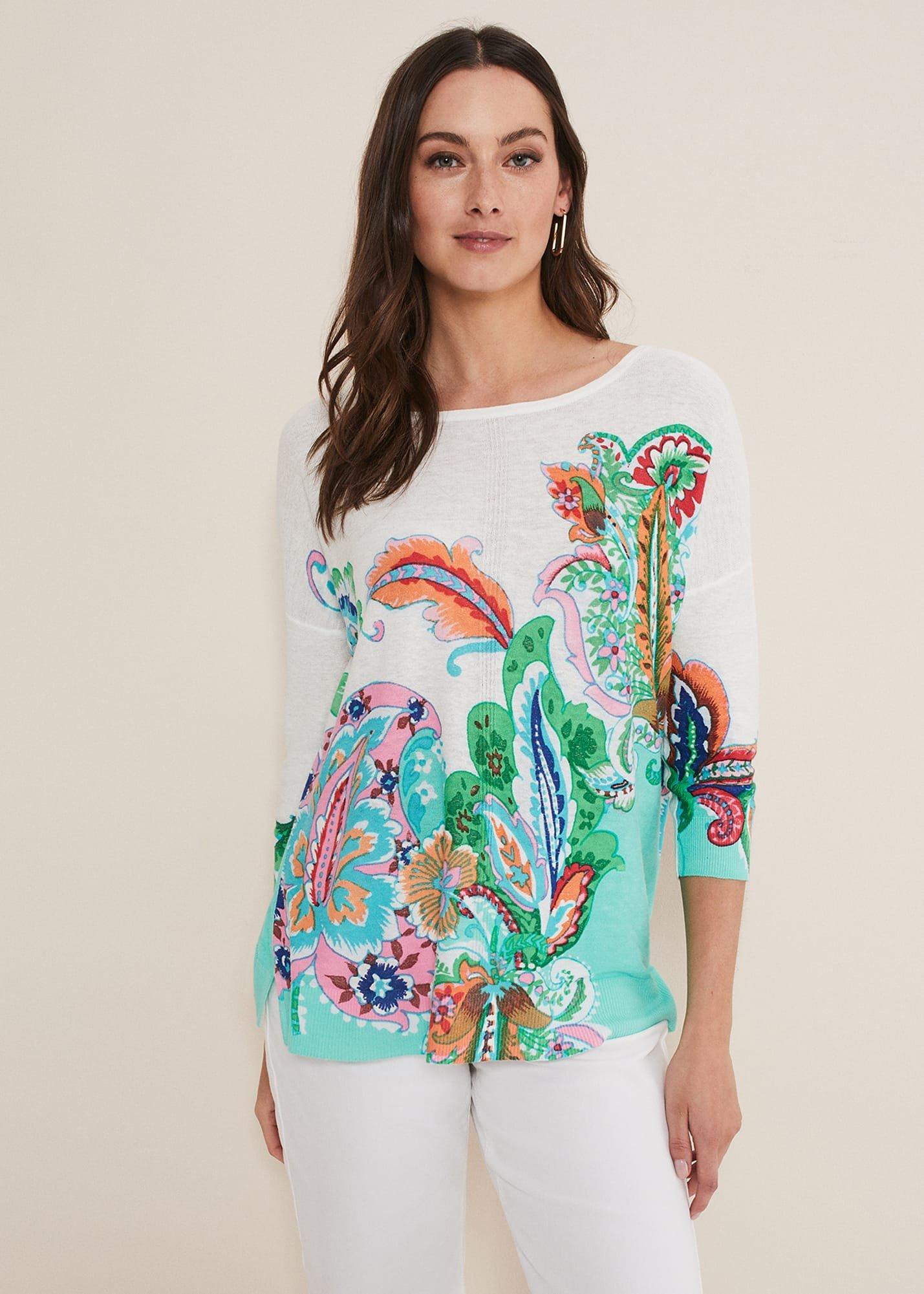 Azalia Paisley Print Knit