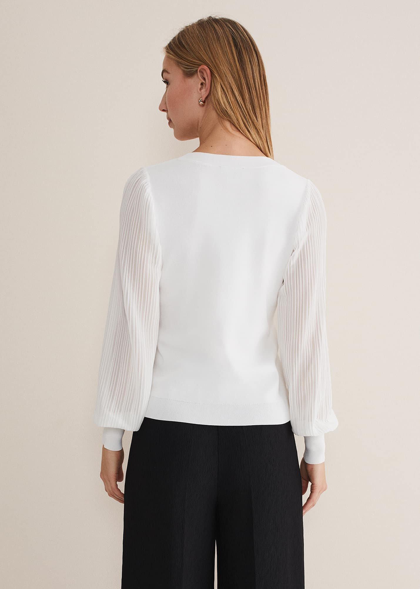 Brooklyn Pleated Sleeve Jumper