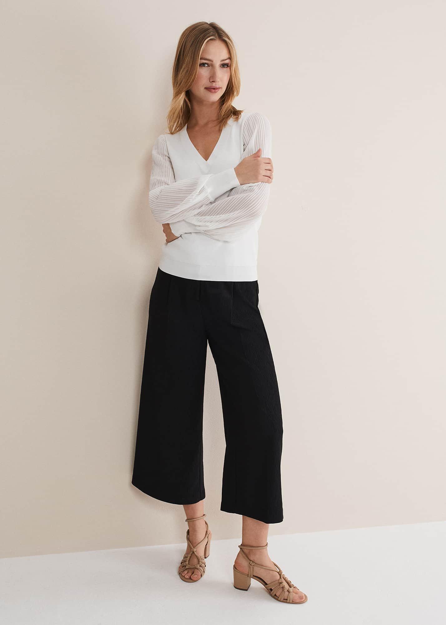 Brooklyn Pleated Sleeve Jumper