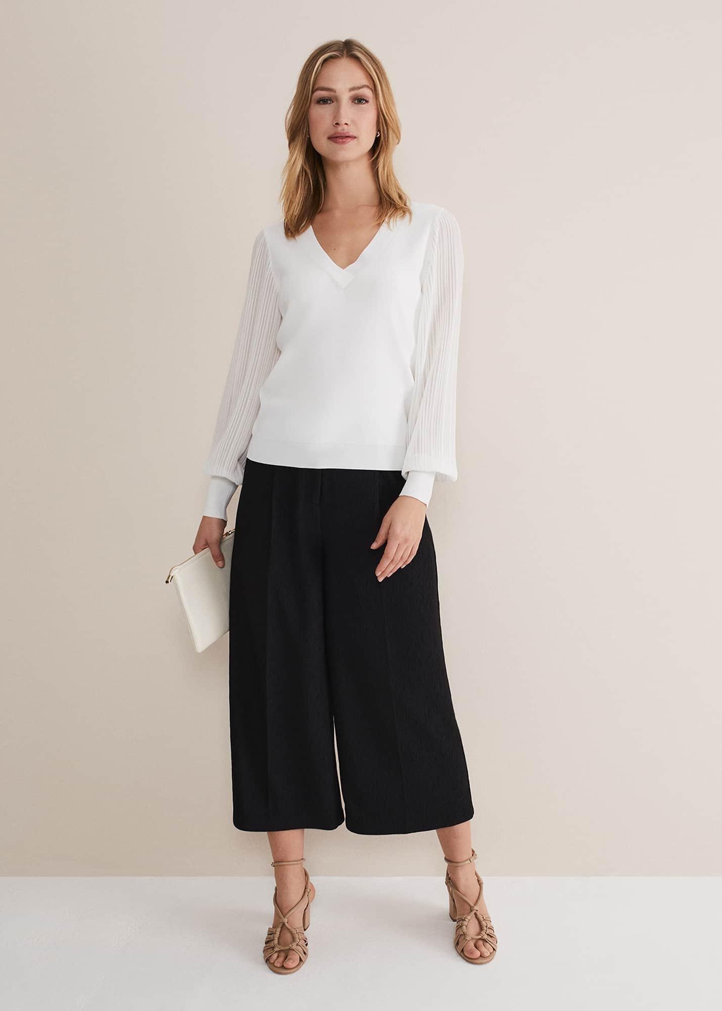 Brooklyn Pleated Sleeve Jumper