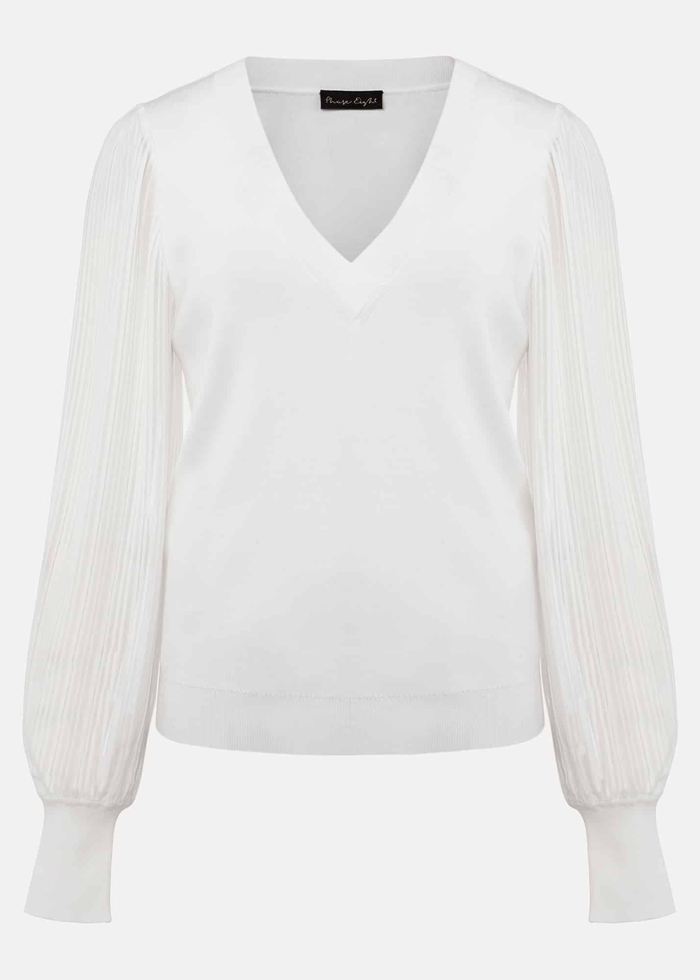 Brooklyn Pleated Sleeve Jumper
