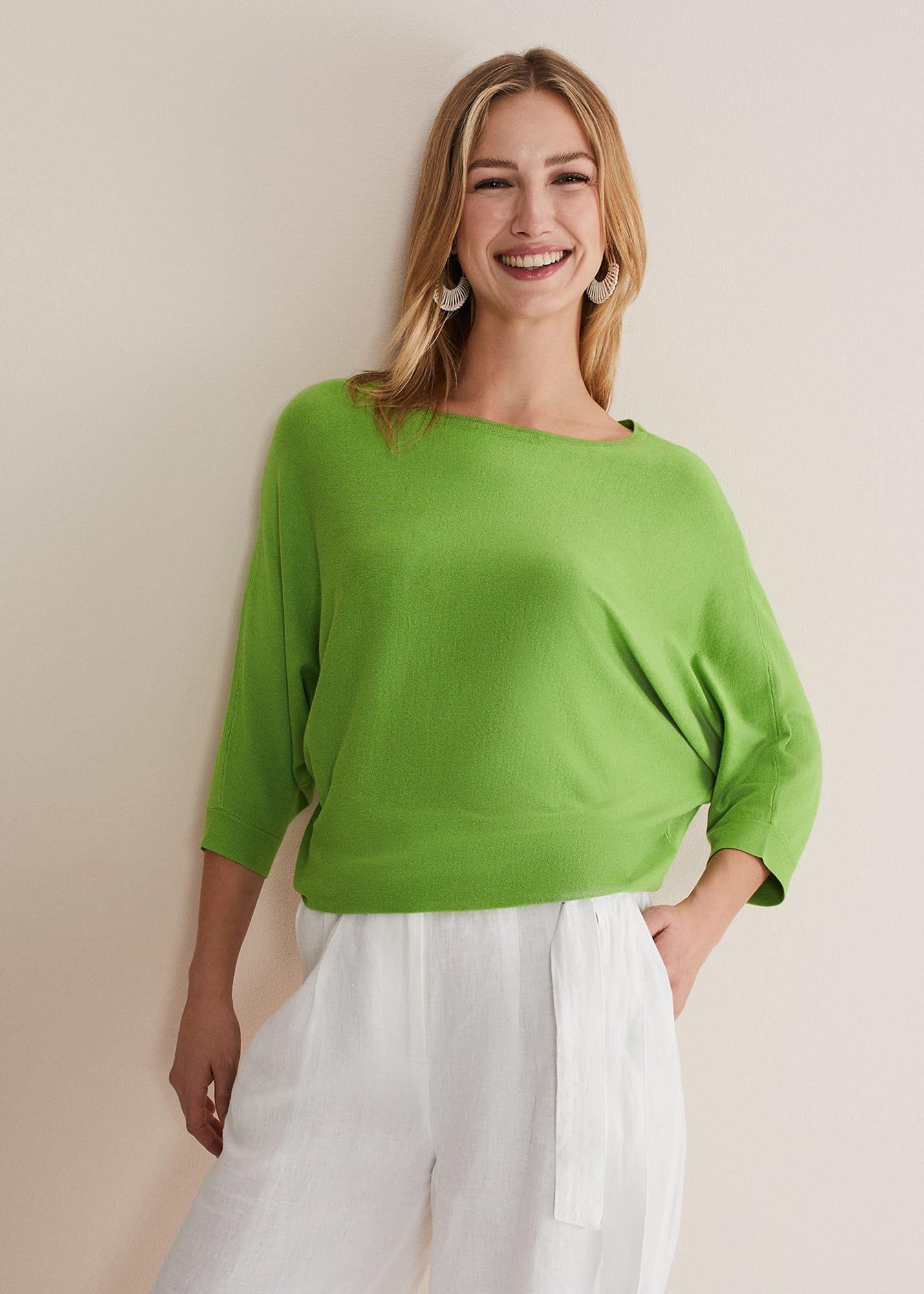 Cristine Fine Knit Batwing Jumper