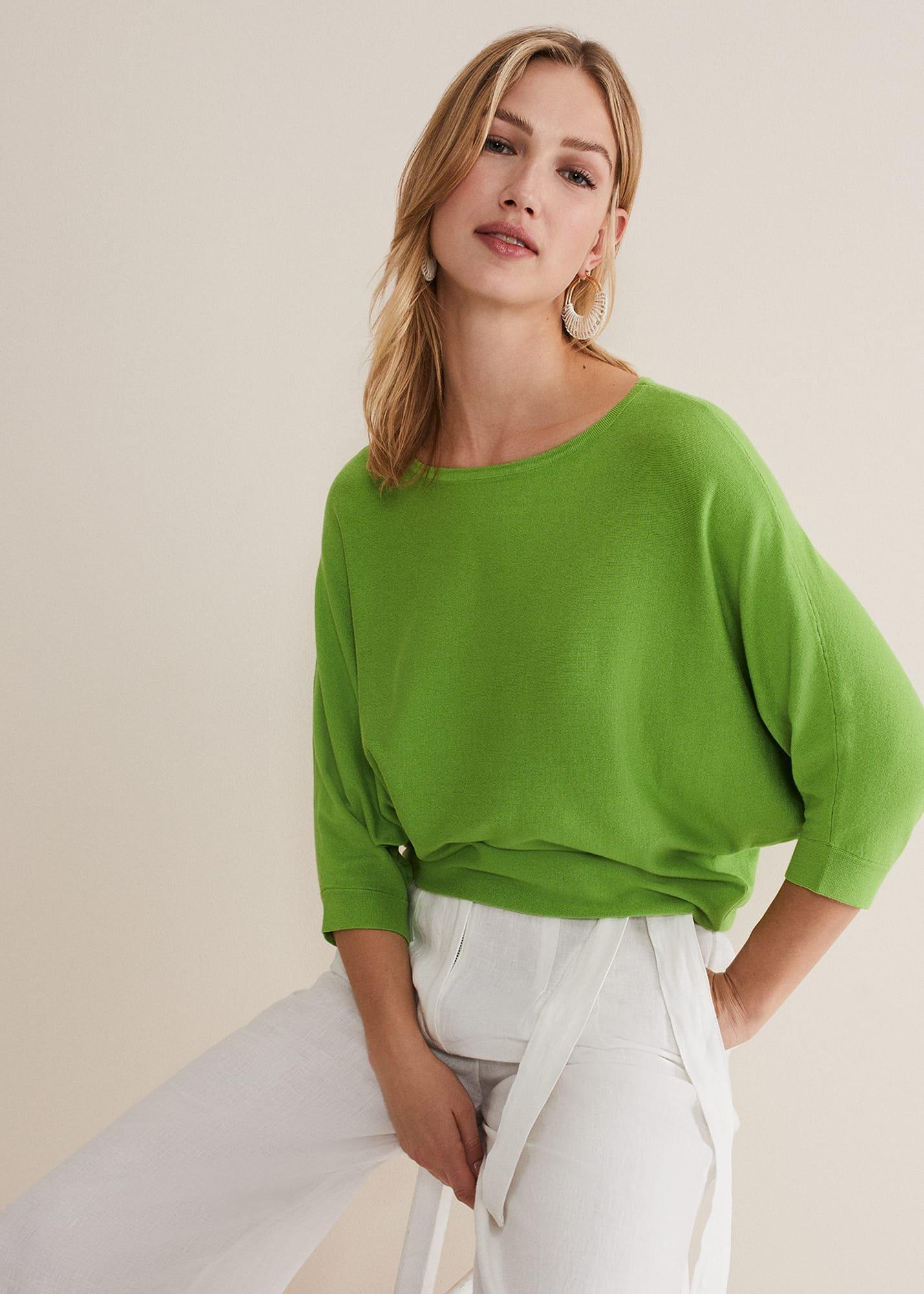 Cristine Fine Knit Batwing Jumper