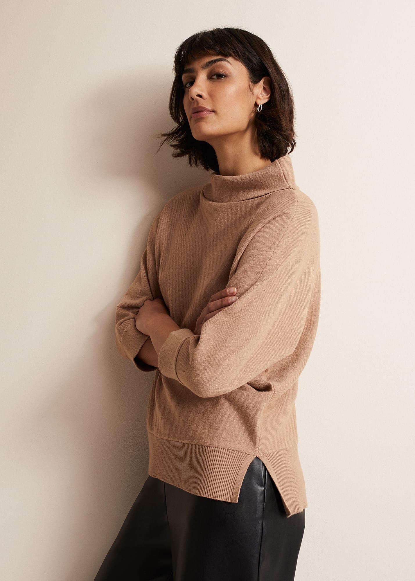 Salima Brown Knitted Jumper