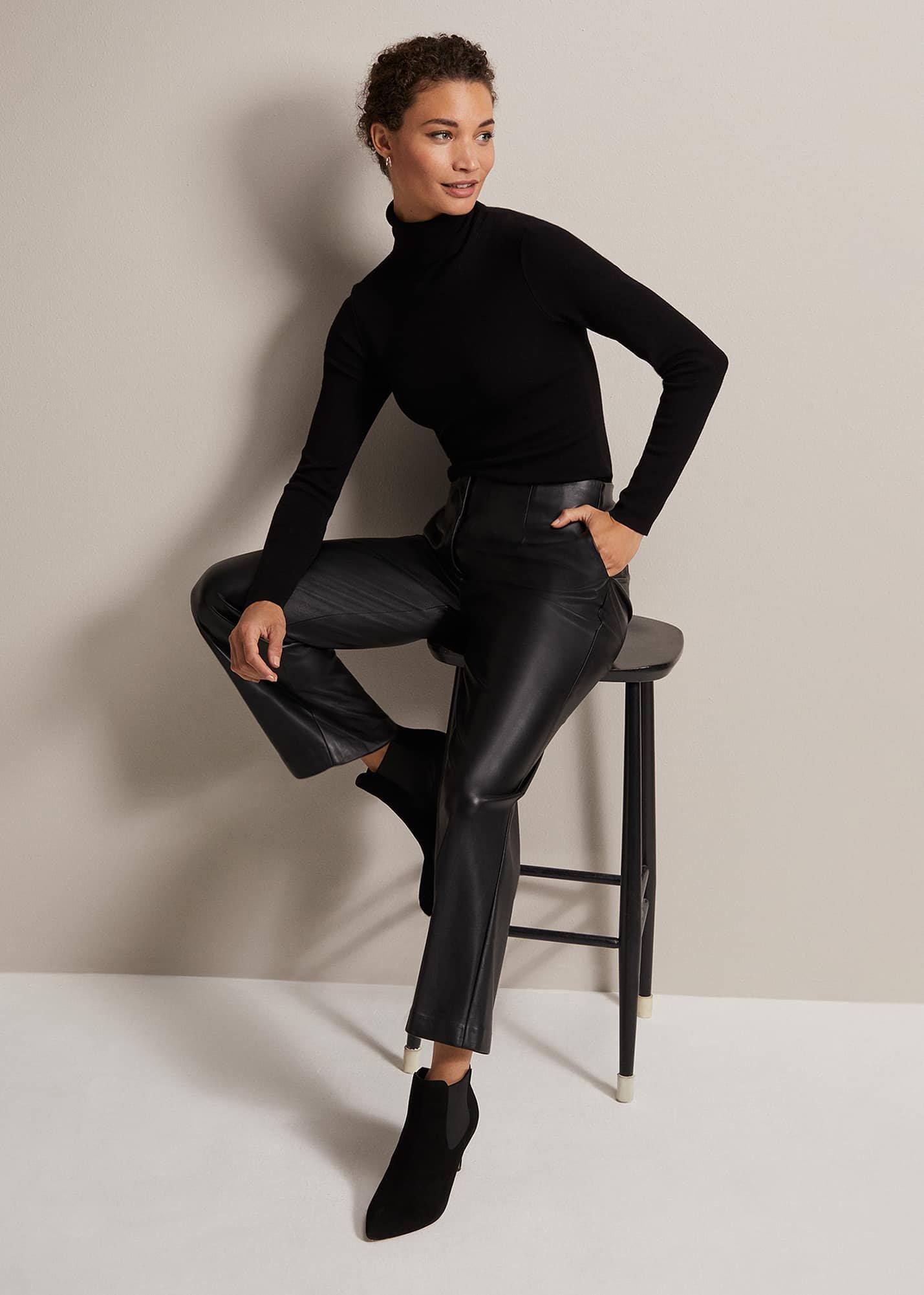 Gwyneth Black Roll Neck Jumper