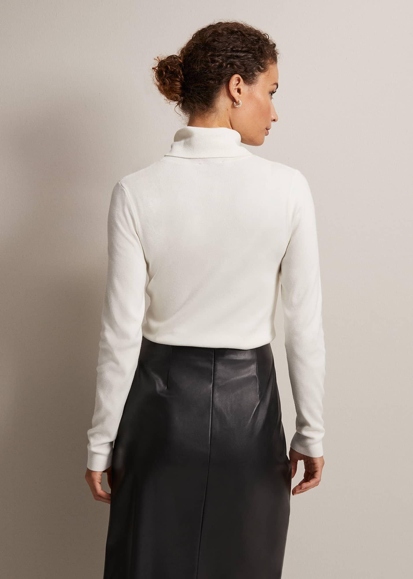 Gwyneth Ivory Roll Neck Jumper
