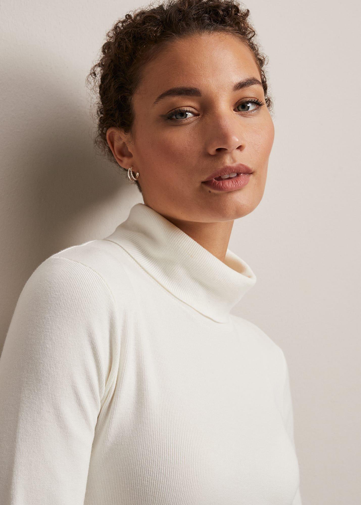 Gwyneth Ivory Roll Neck Jumper