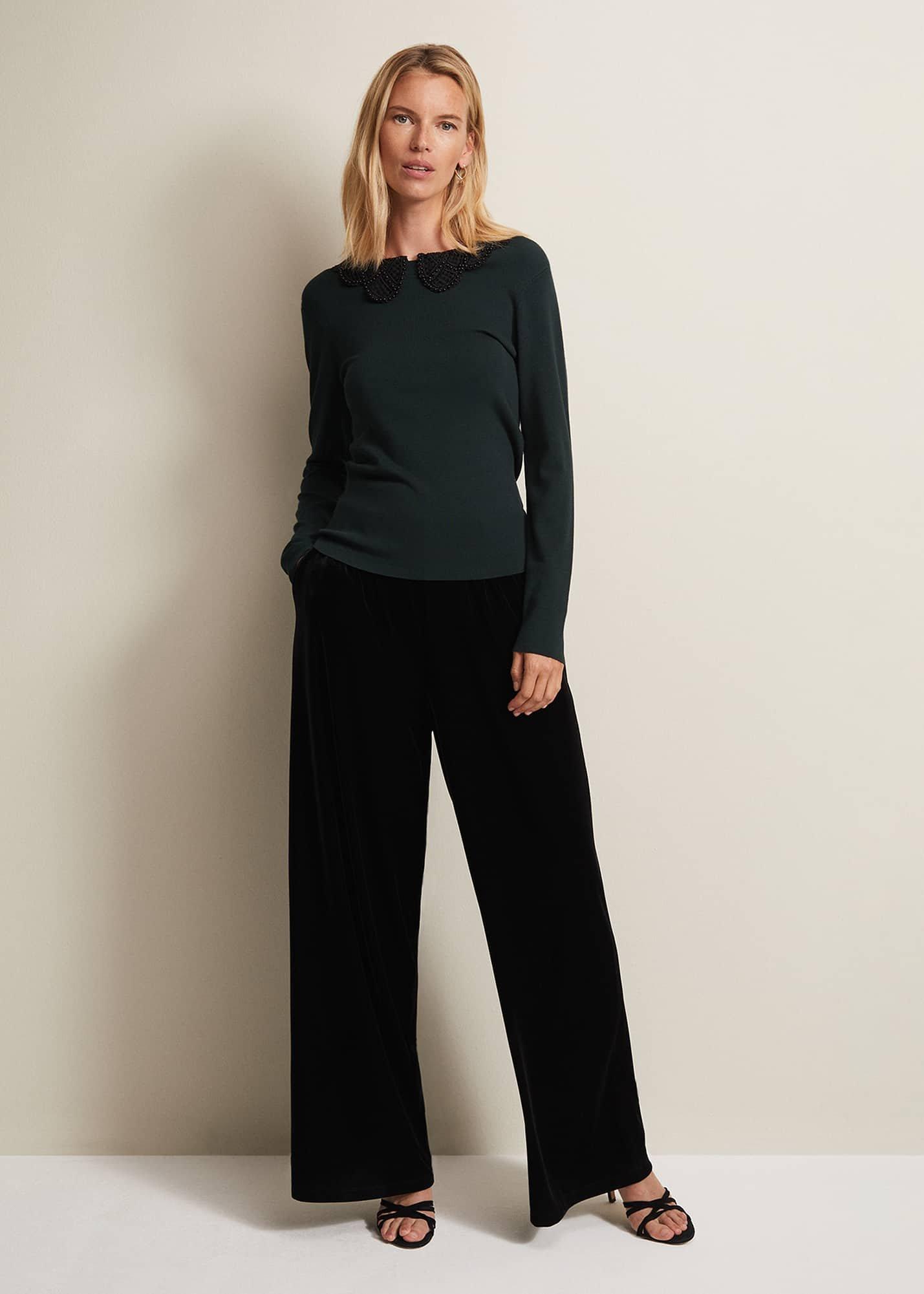 Evelyn Green Fine Knit Top