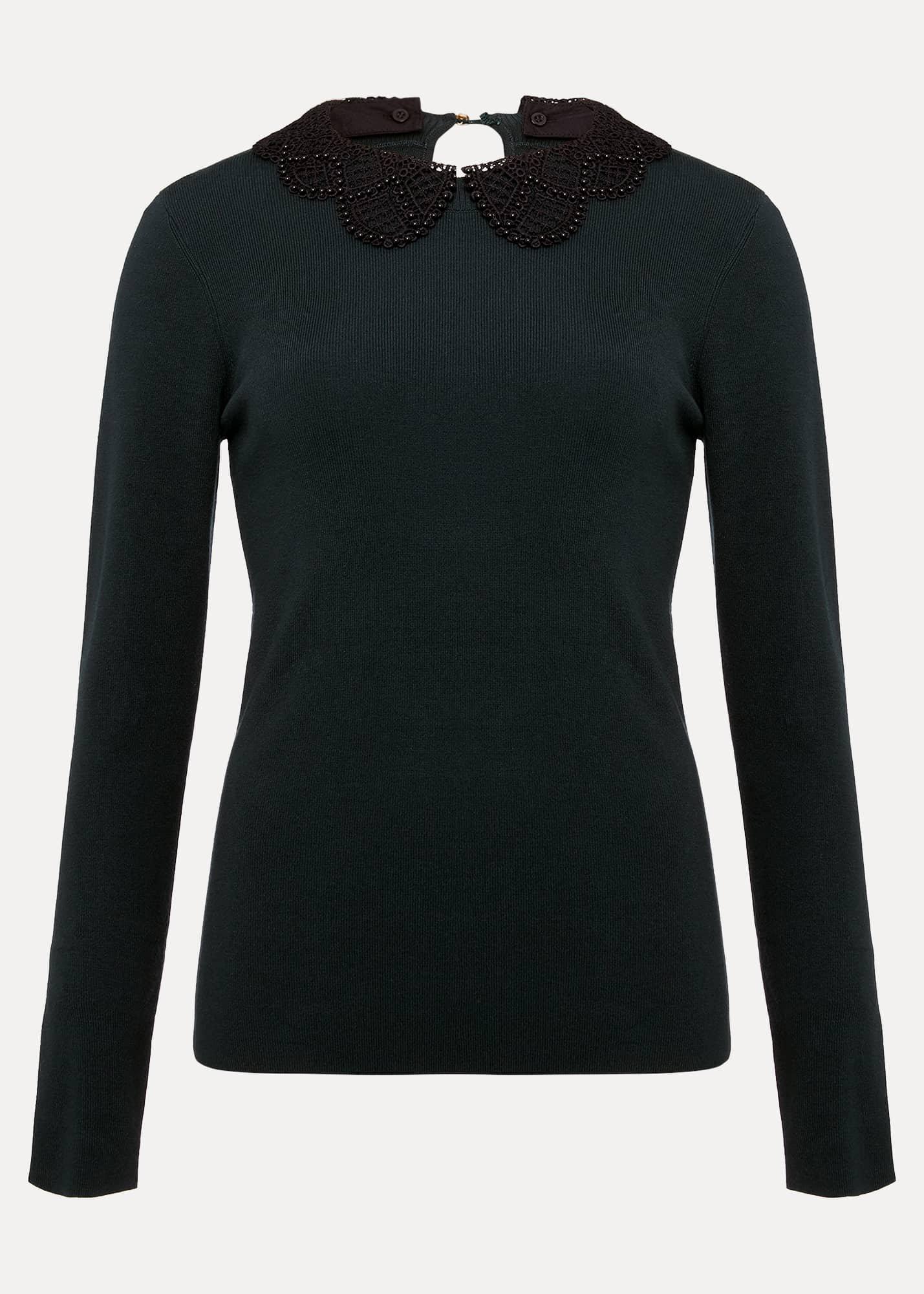 Evelyn Green Fine Knit Top