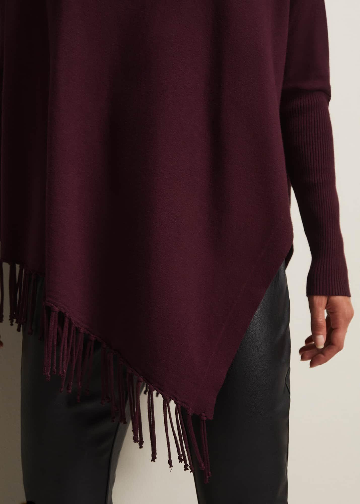 Athena Burgandy Tassel Jumper