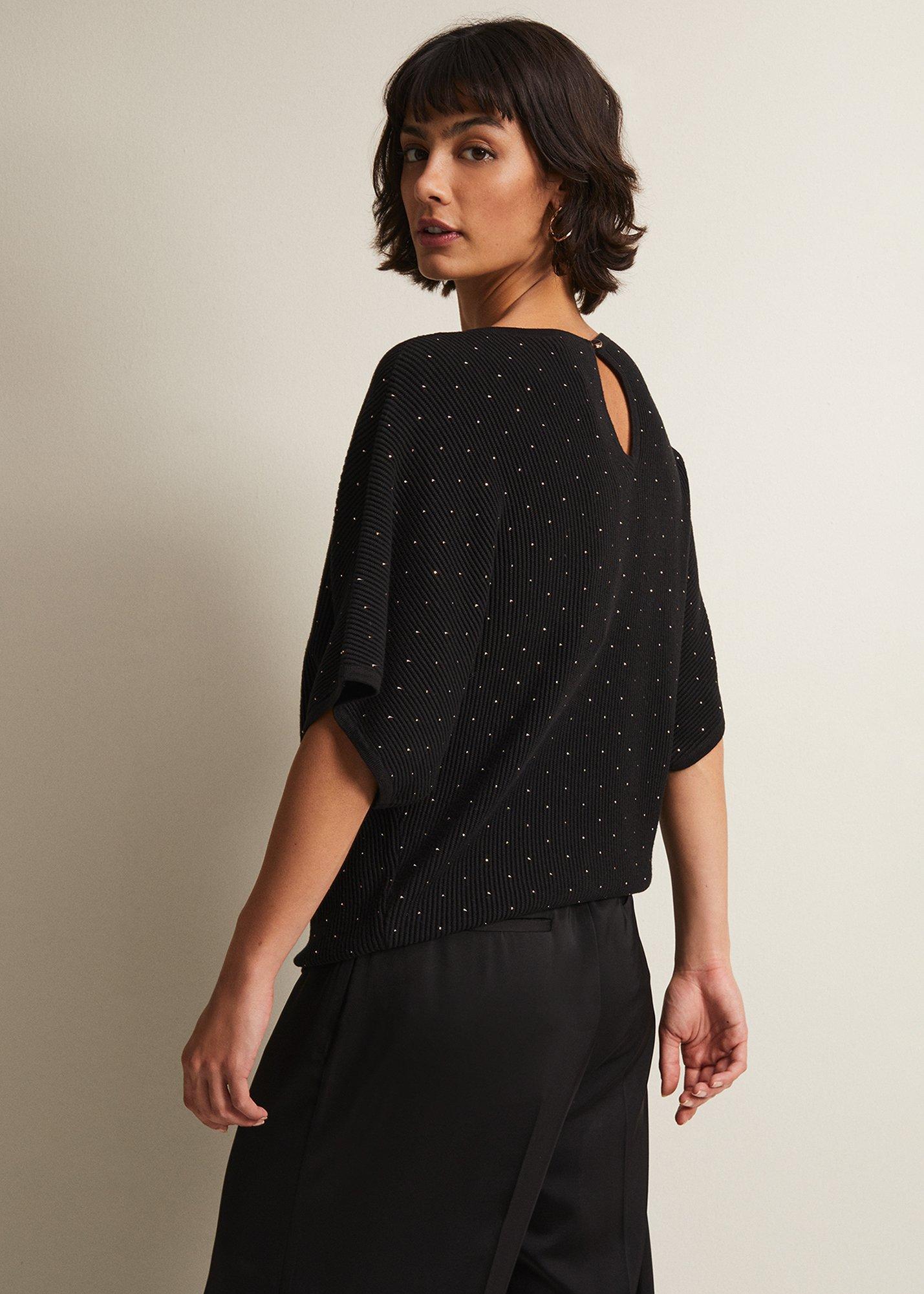 Gill Black Embellished Jumper