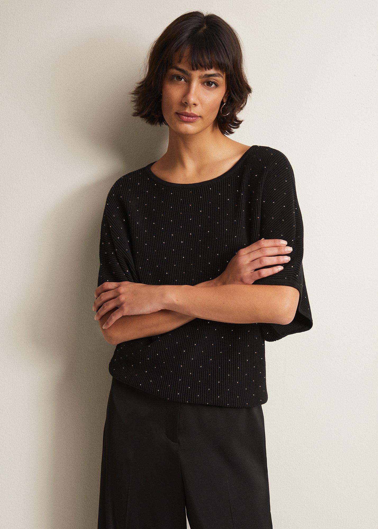 Gill Black Embellished Jumper