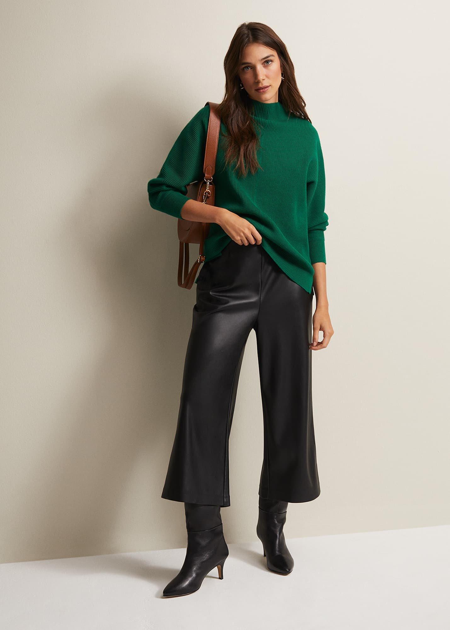 Hannah Green Ribbed Jumper