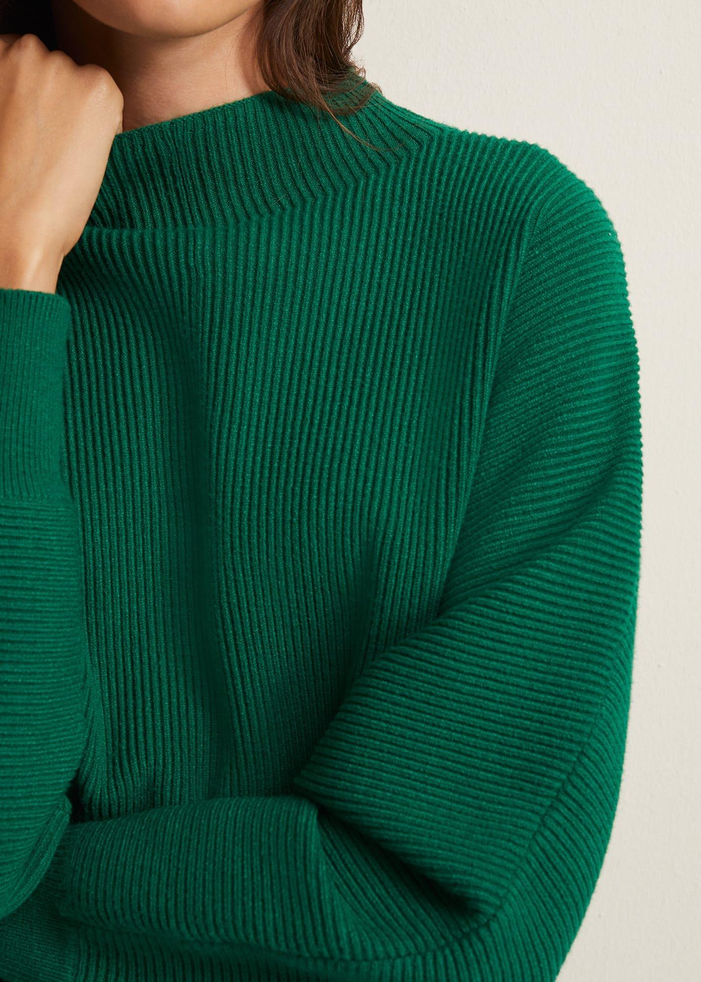 Hannah Green Ribbed Jumper