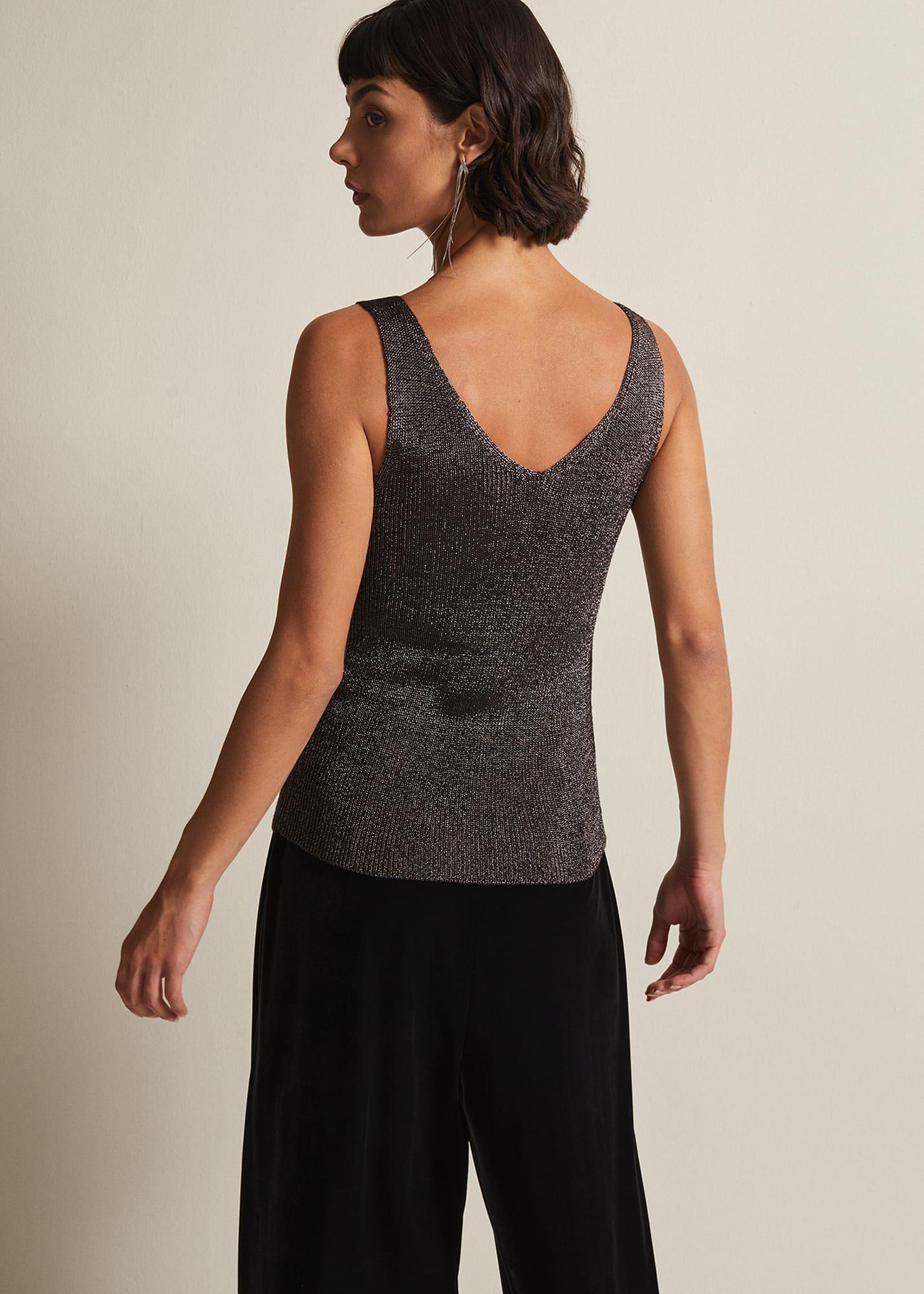 Cassia Metallic Knitted Vest