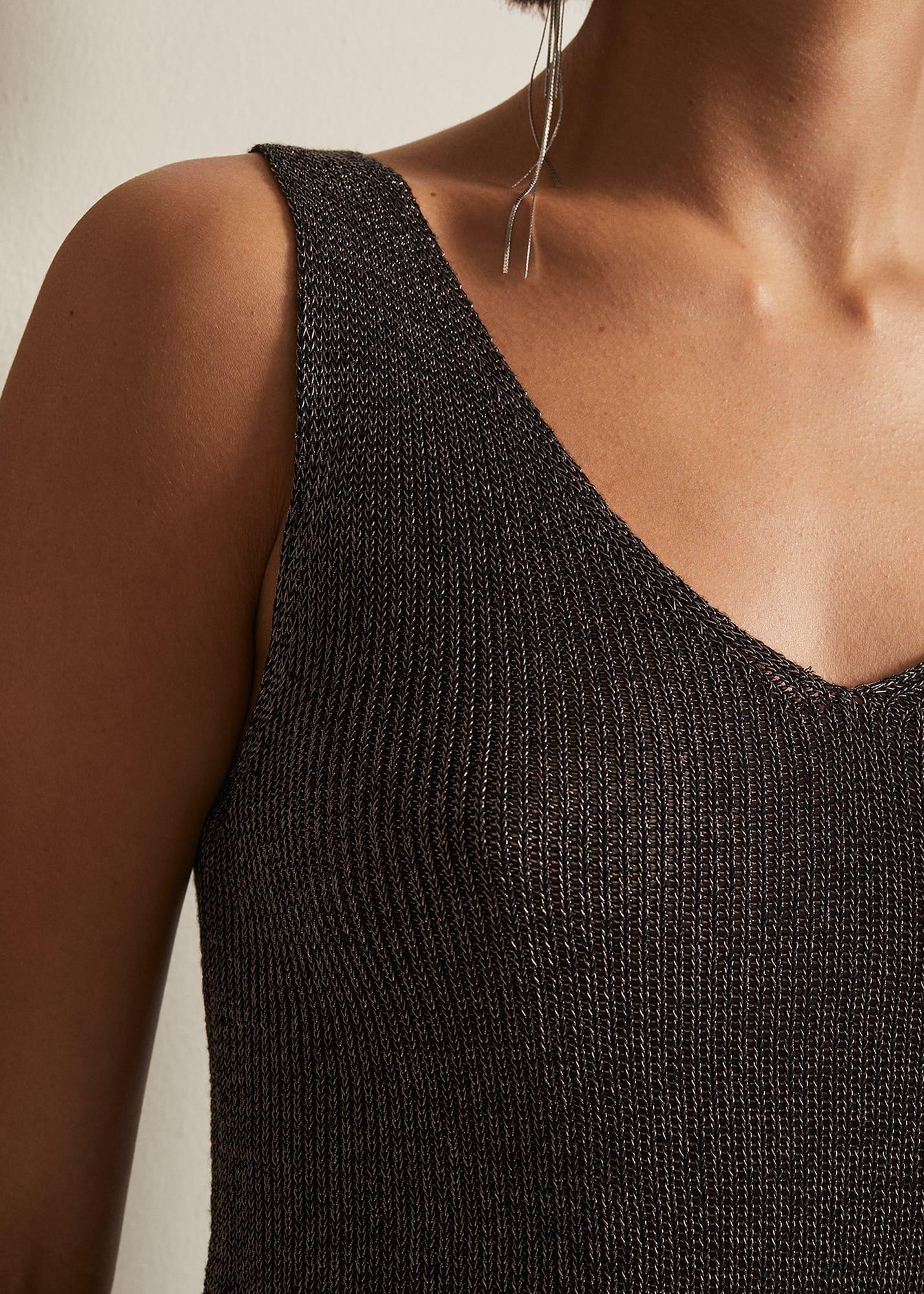 Cassia Metallic Knitted Vest