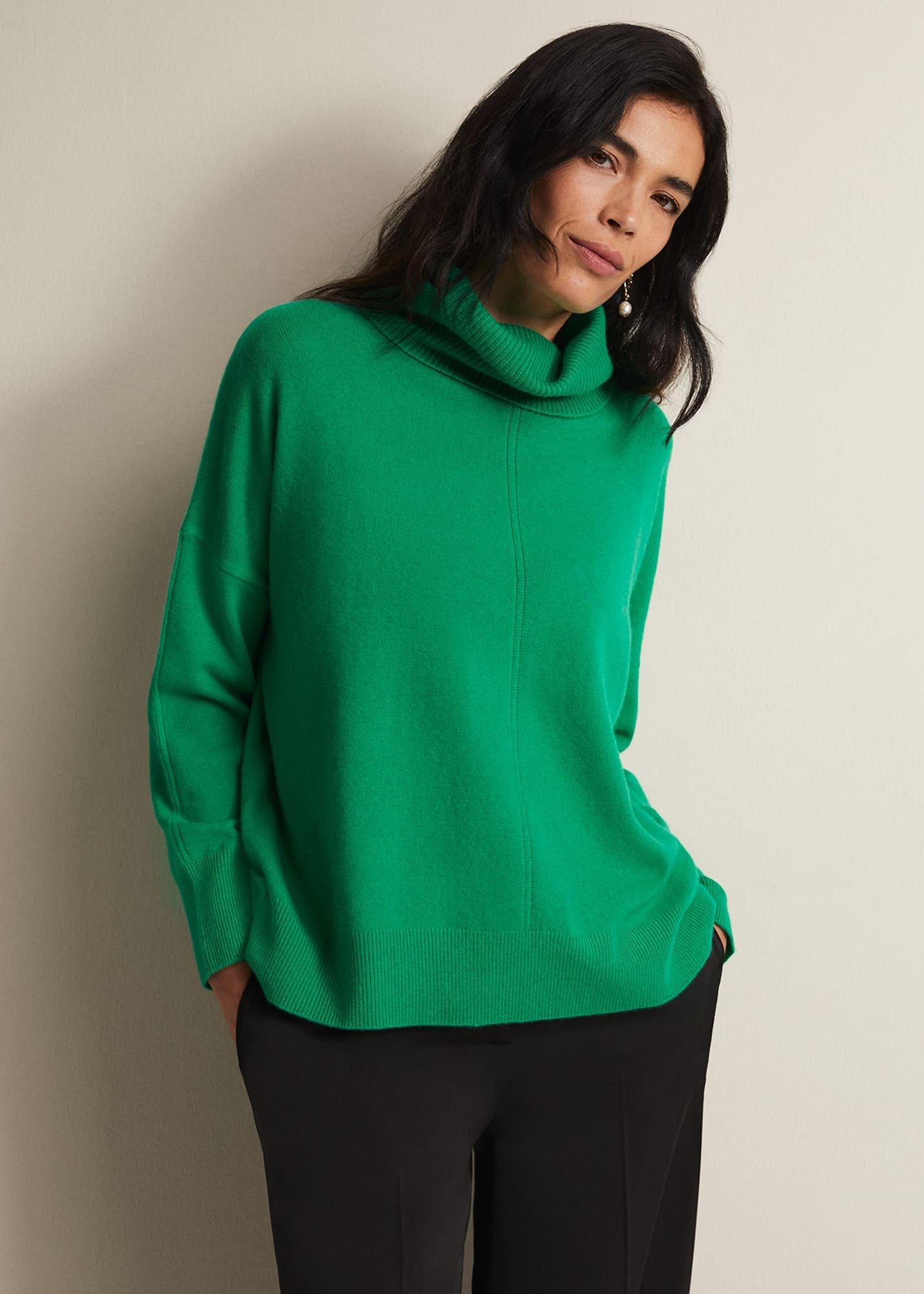 Louanna Roll Neck Wool Cashmere Jumper