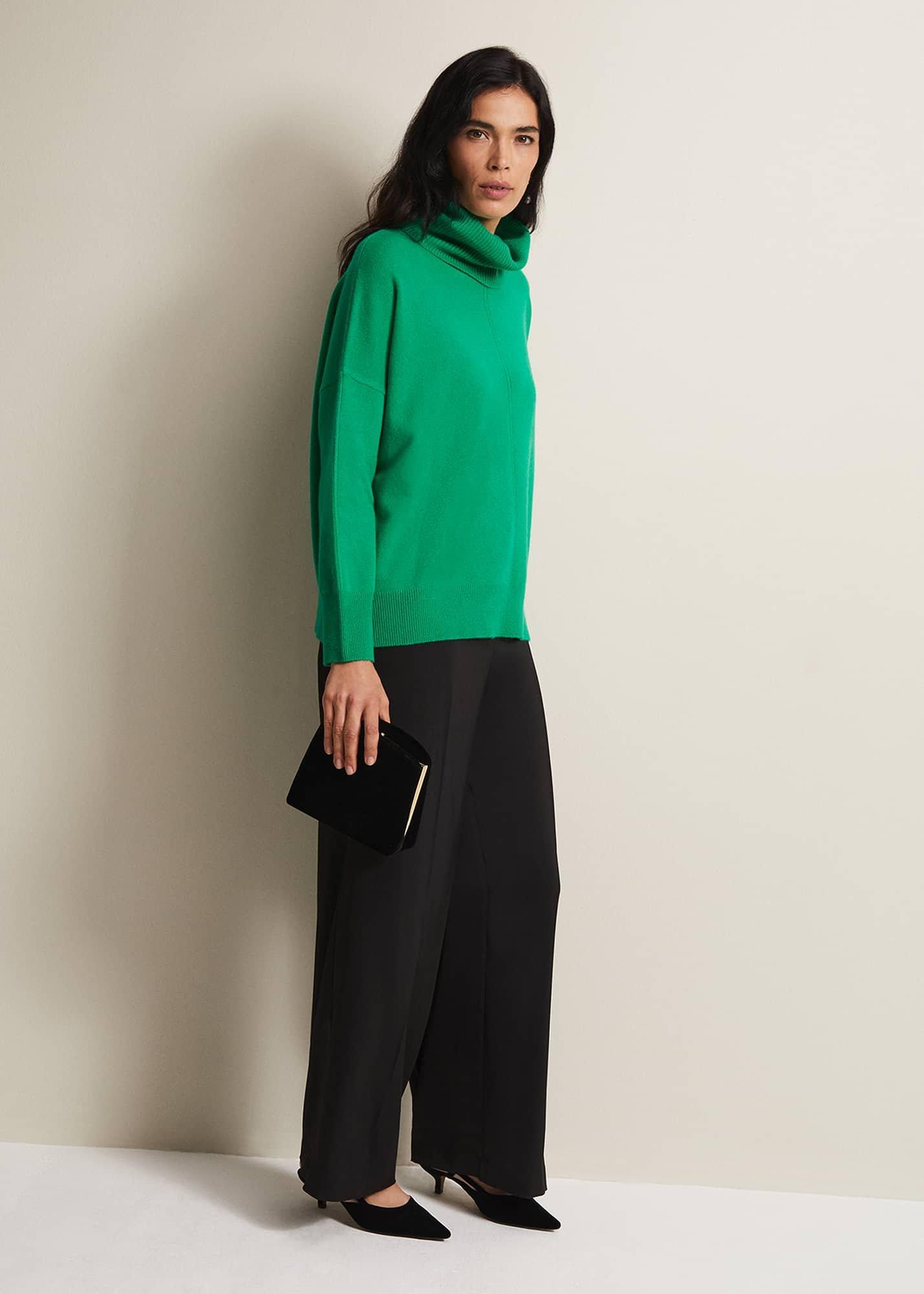 Louanna Roll Neck Wool Cashmere Jumper